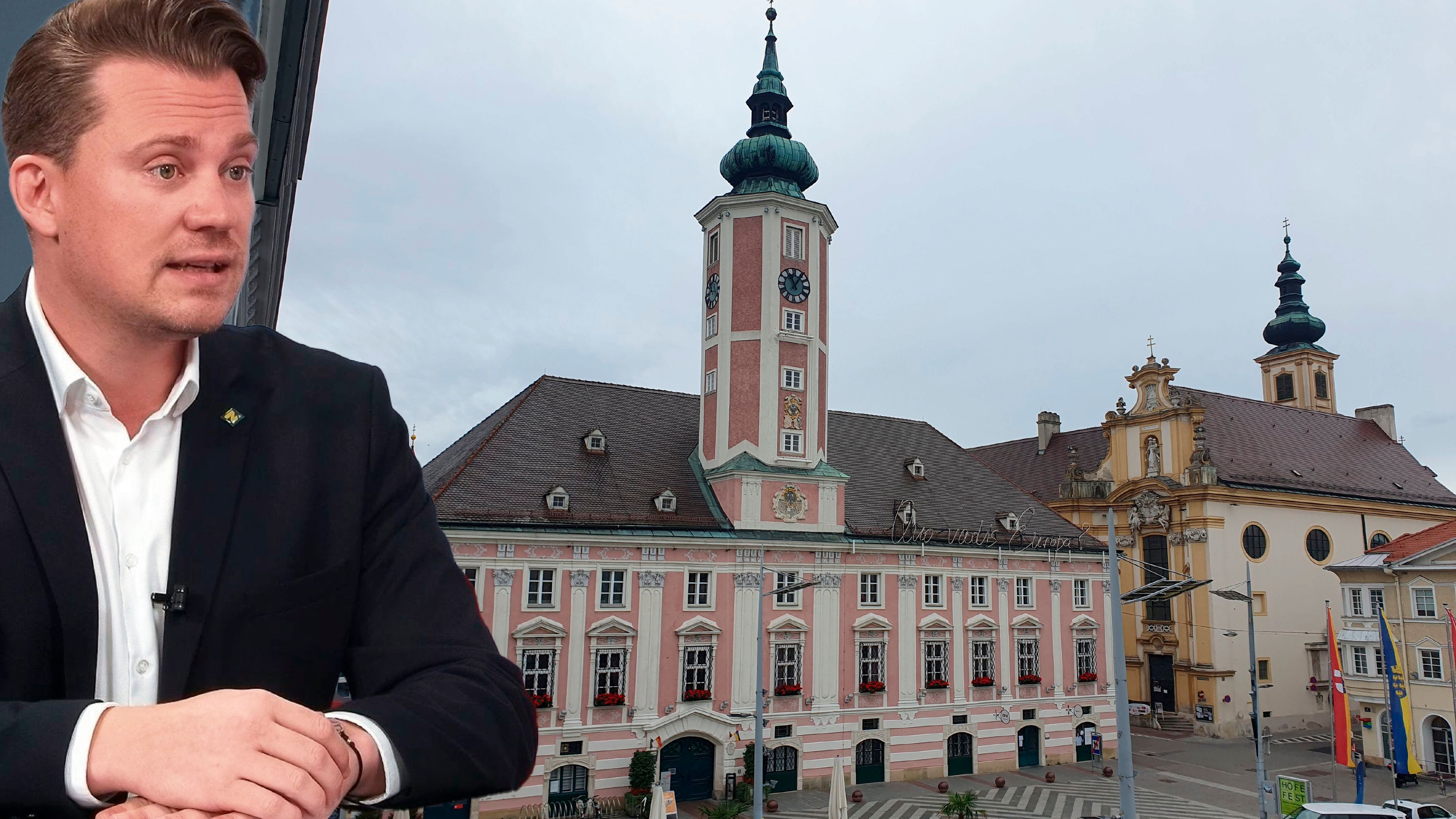 Florian Krumböck (ÖVP) und das St. Pöltner Rathaus