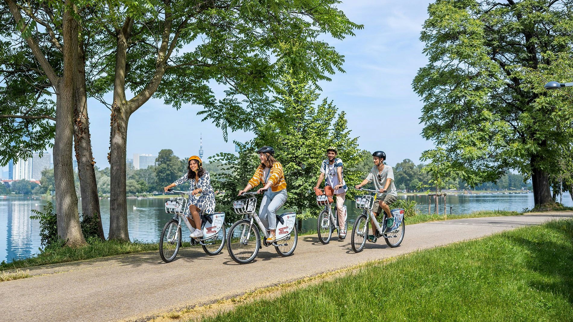 Einfach ein WienMobil Rad schnappen und direkt ans Wasser fahren
