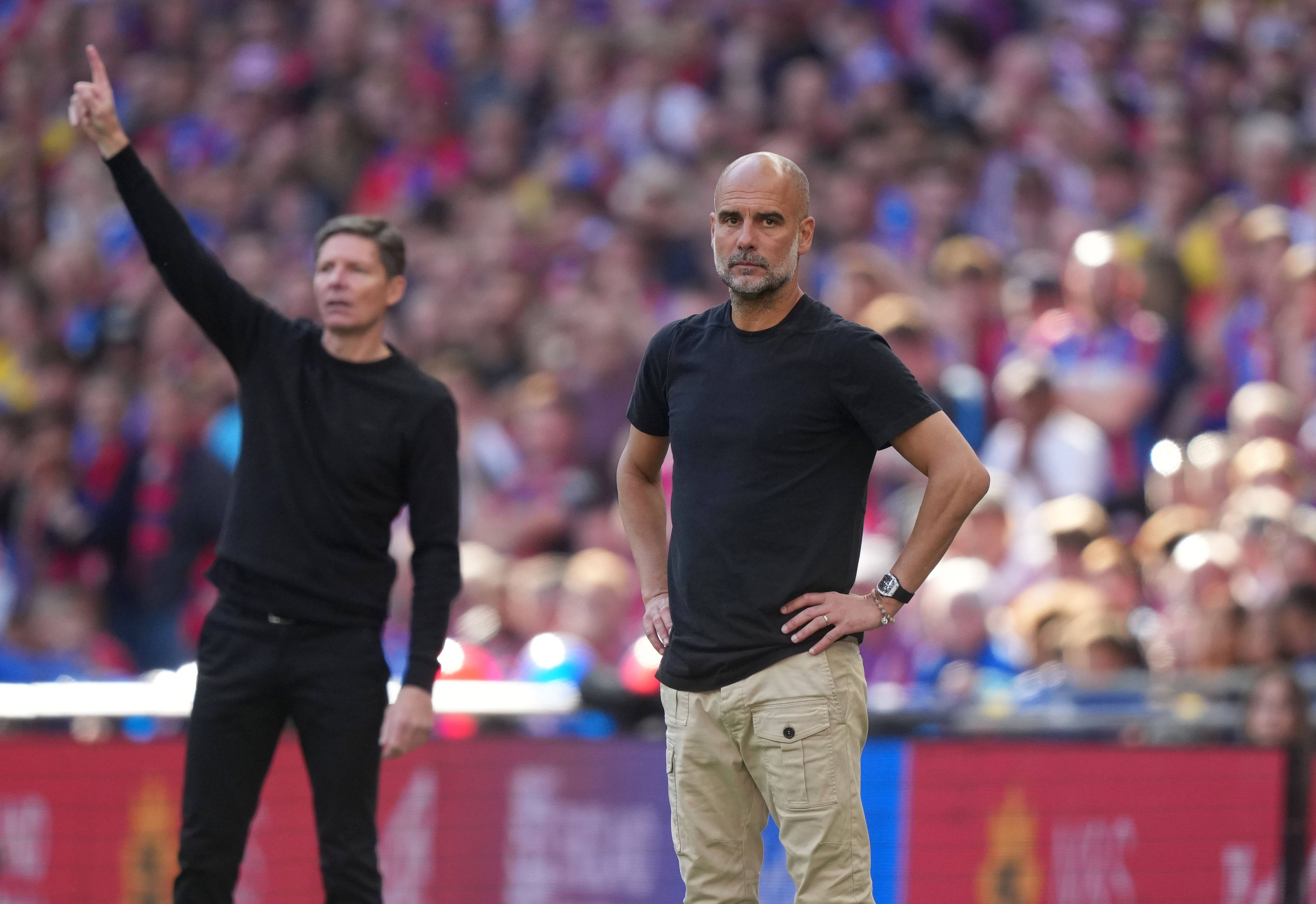 Pep Guardiola war nach der Niederlage gegen Oliver Glasner sichtlich bedient.