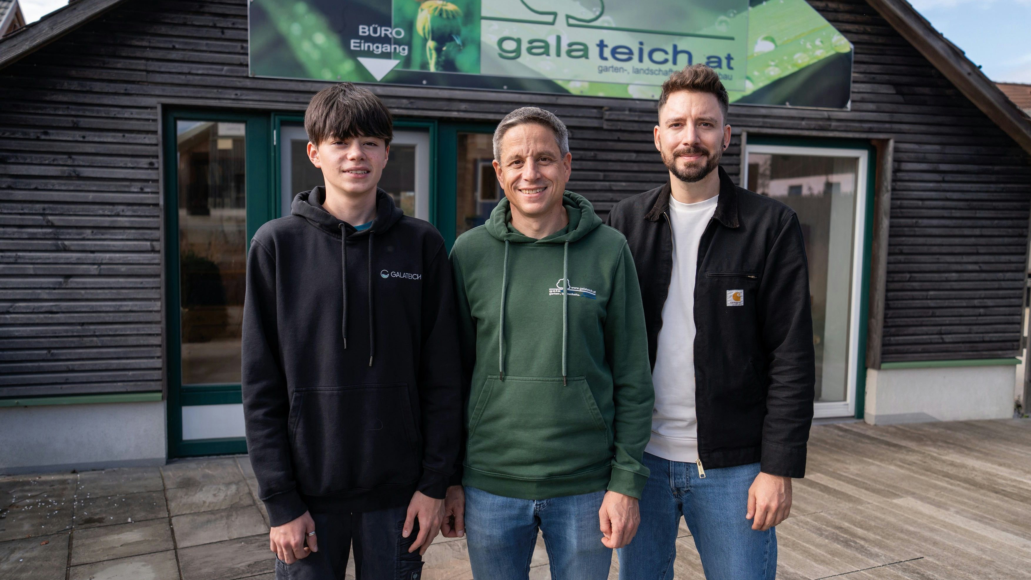 Tobias und Matthias Haneder mit Sebastian Datzreiter.
