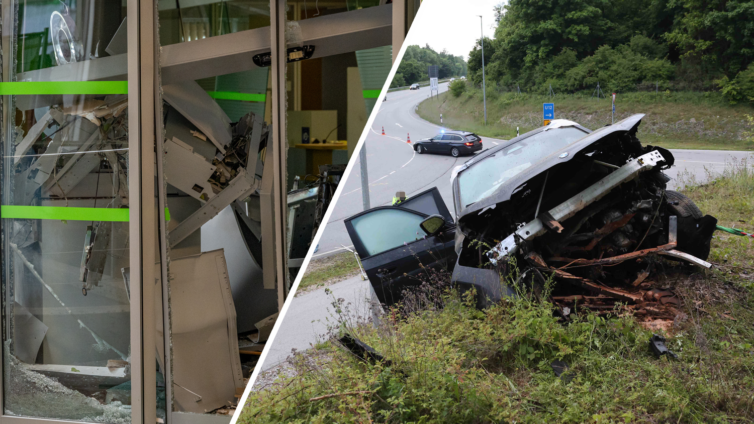 Pure Zerstörung: An nur einem Wochenende sprengte die Bande einen Bankomaten und zerstörte insgesamt zwei Autos.