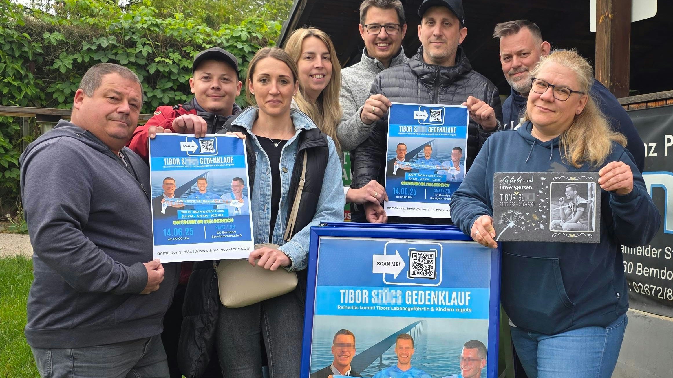 Freunde der Familie organisieren ein Benefizevent: Patrick Seewald, Richard Grandjean, Eirena Grandjean, Ralph Kornek, Stefanie Zagler, Thomas Riha, Verena Riha, Horst Seewald