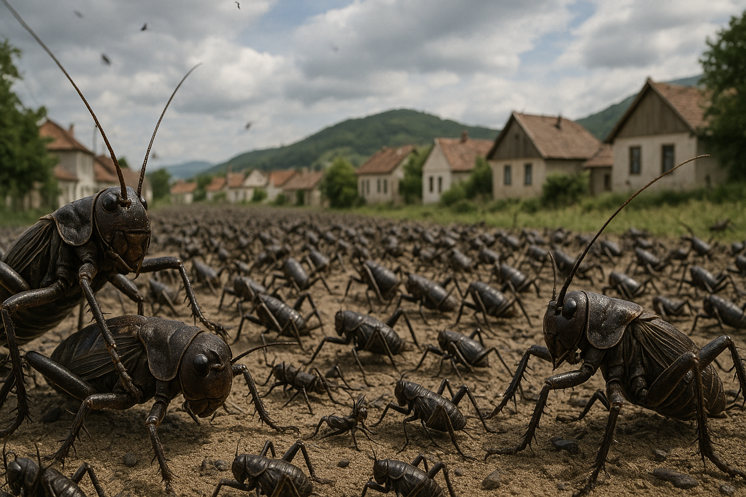 Invasion der Kannibalen-Insekten: Mormonengrillen überfallen im US-Bundesstaat Utah ganze Landstriche.