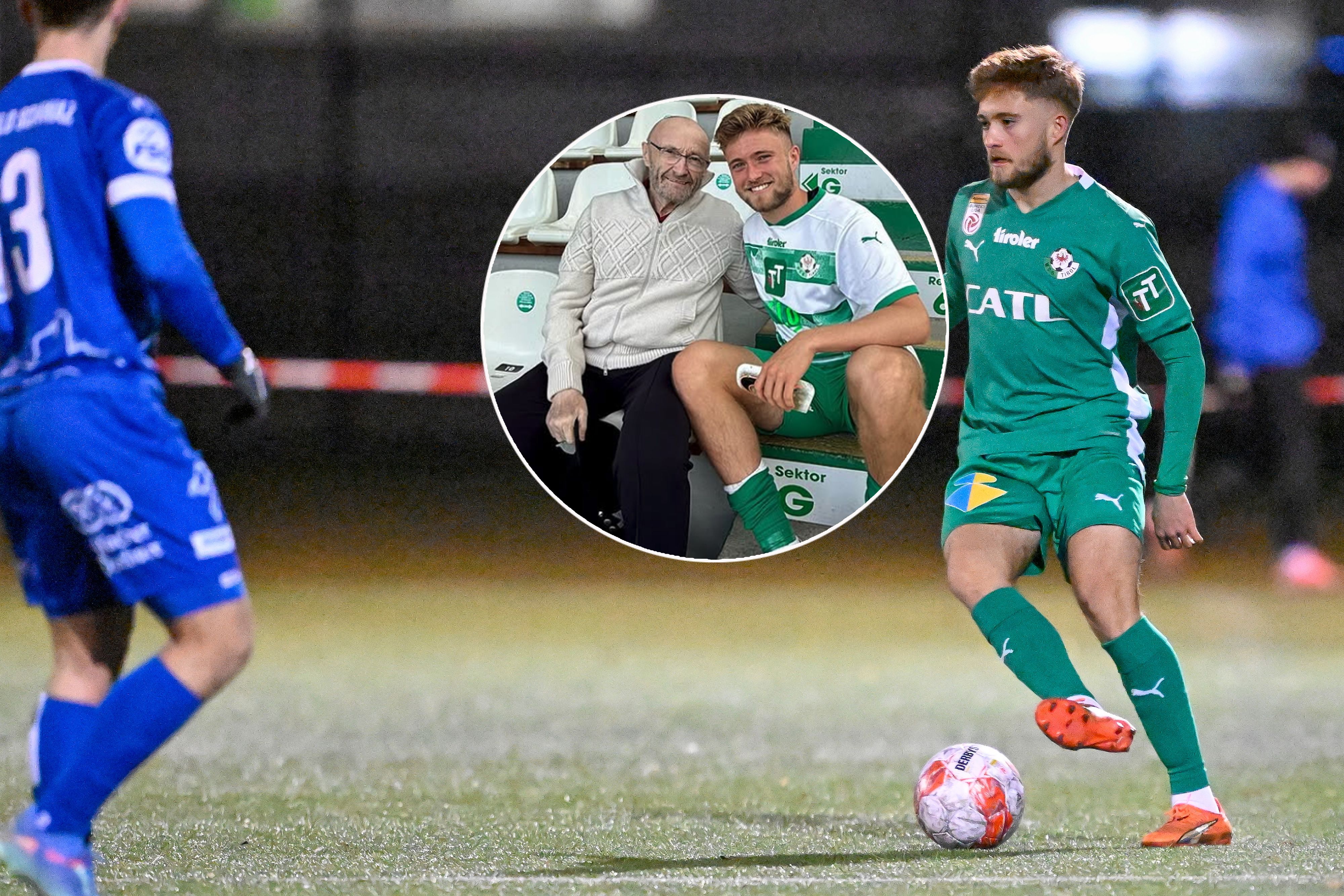 Mathew Collins mit seinem Vater Phil