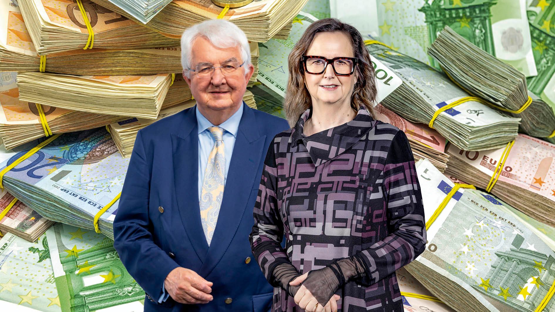 Noch-OeNB-Gouverneur Robert Holzmann, Vize Edeltraud Stiftinger.