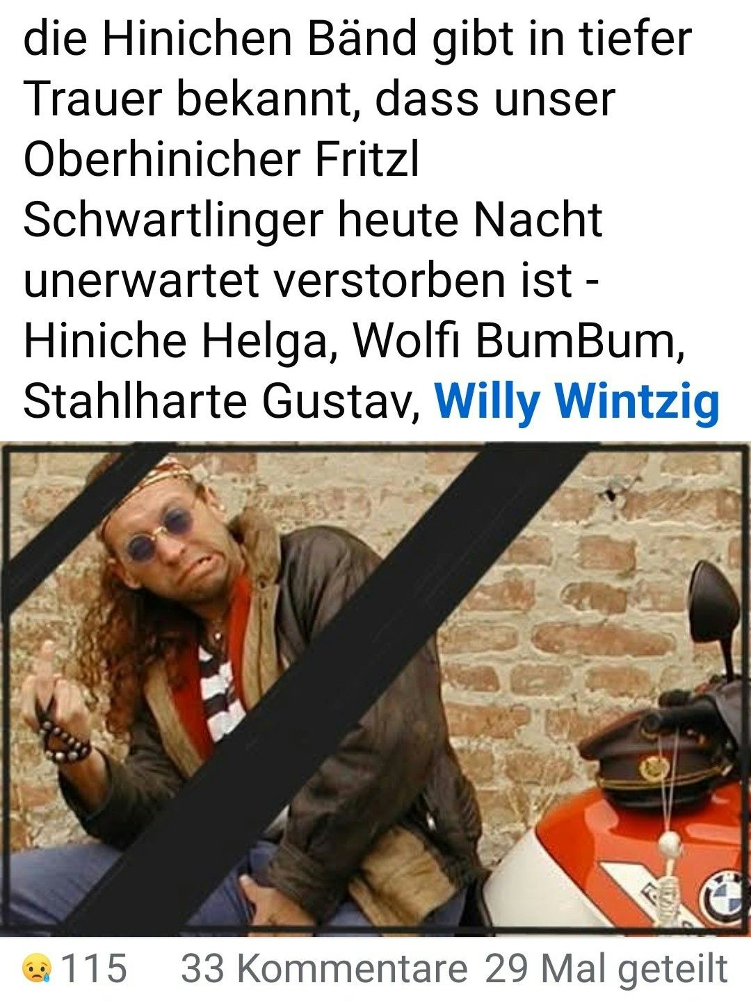 Screenshit von dem Facebookpost
