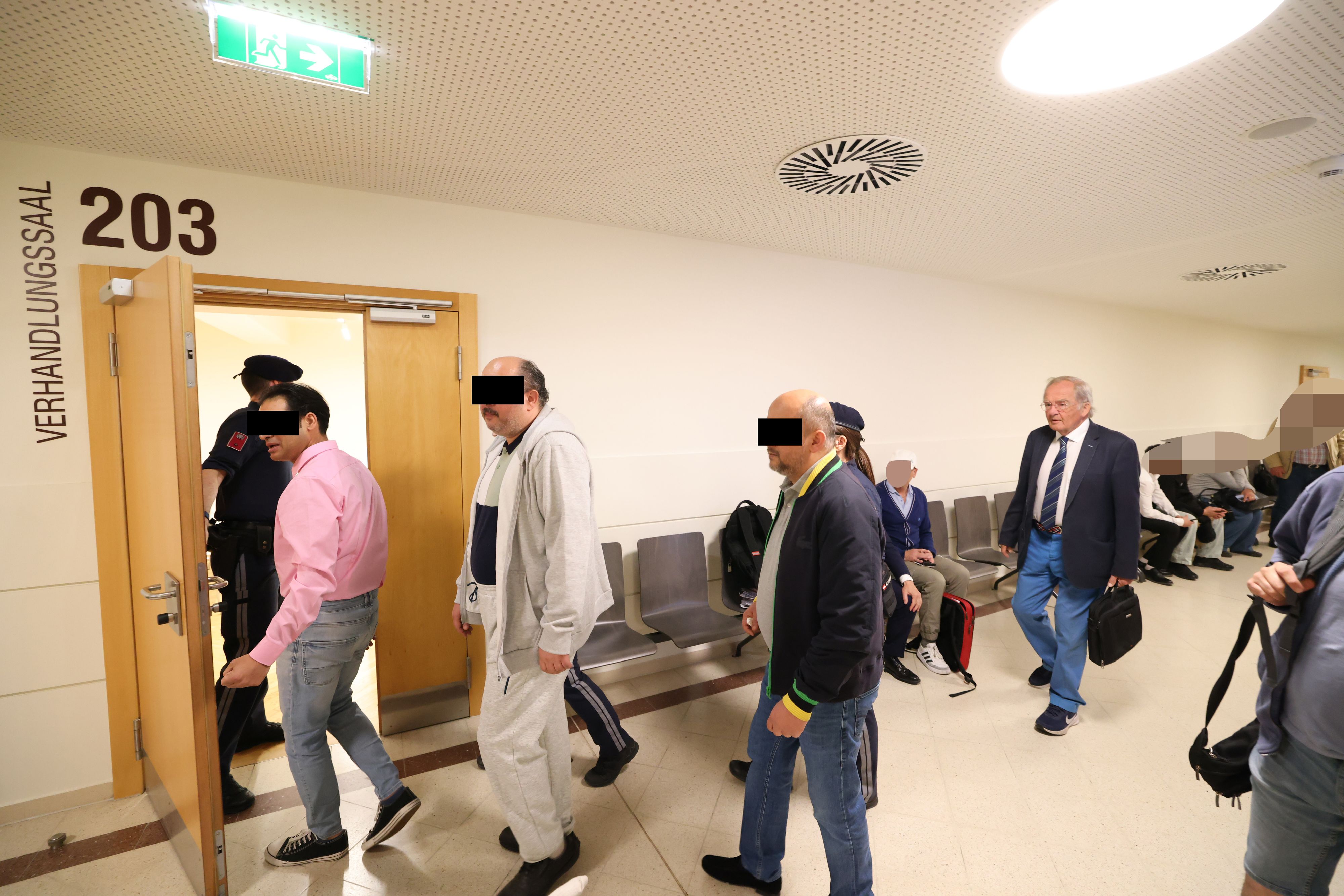 Das verdächtige Trio vor Gericht in Wien.