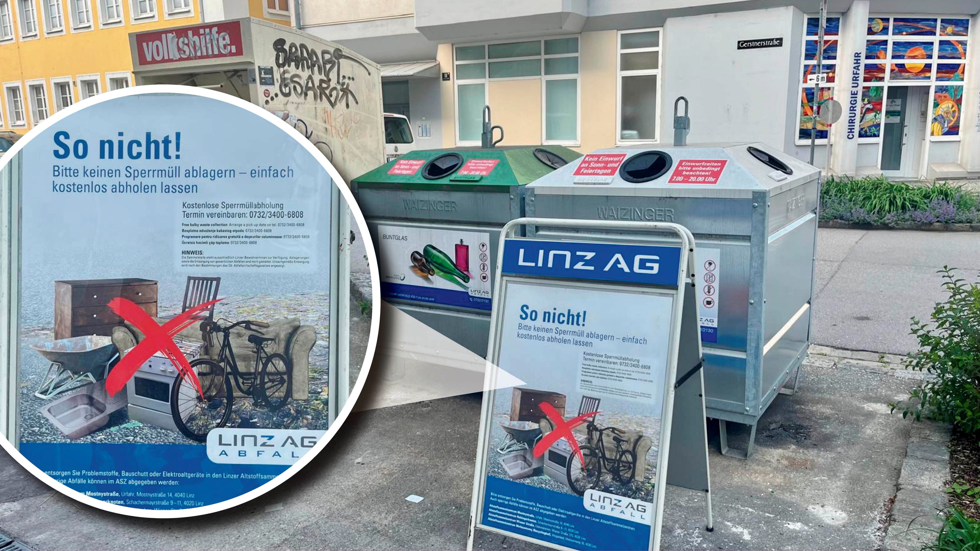 Die Linz AG appelliert eindringlich, Abfall nicht illegal zu entsorgen. 