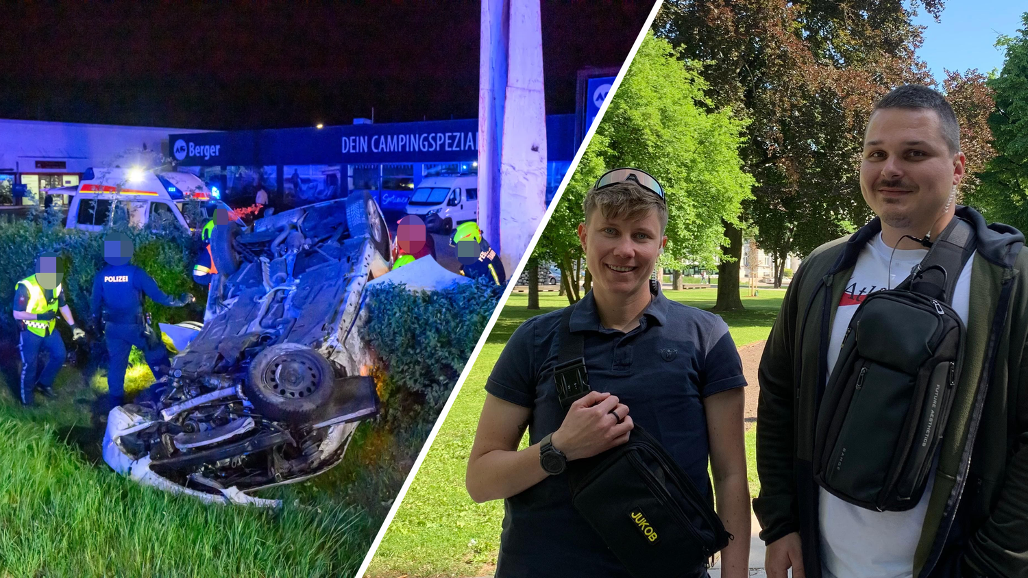 Die Jugendkontaktbeamten Lisa Reiss und Kollege Manuel Zimmermann hatten noch versucht, dem verunglückten 15-Jährigen zu helfen.