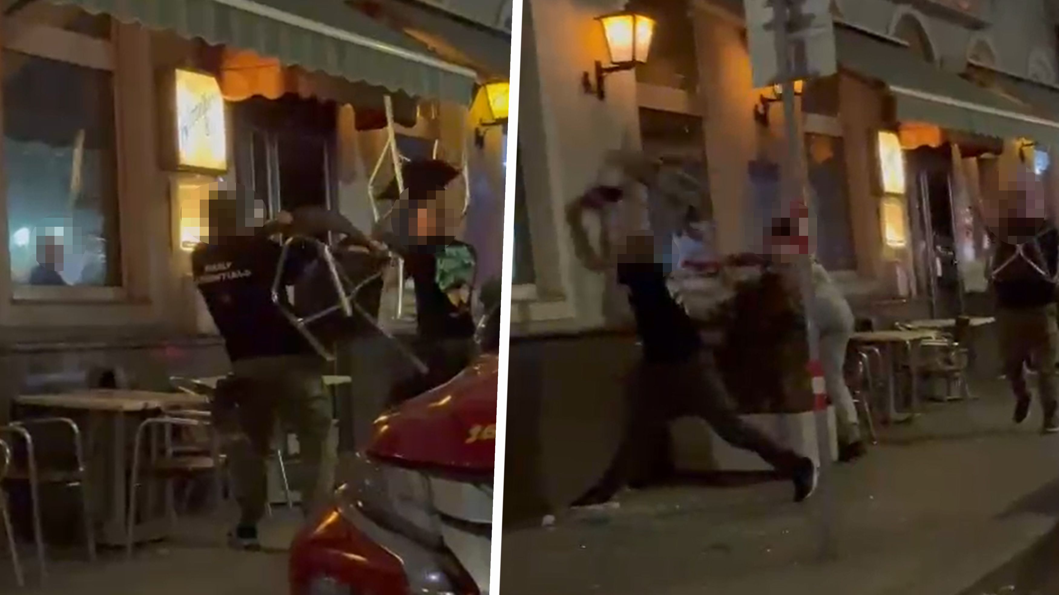 Eskalation in Wien-Favoriten – drei Personen schlugen mehrere Fensterscheiben eines Lokals ein.