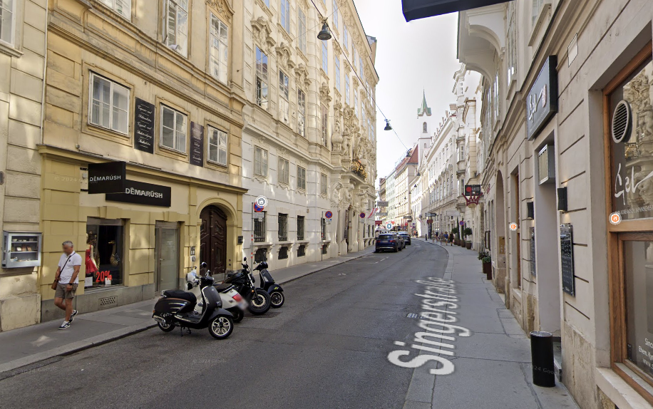 Der Tatort liegt in der Singerstraße (1.)