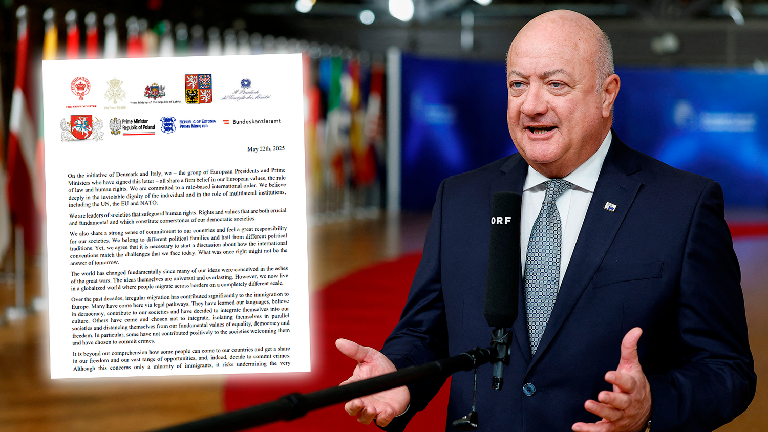 Auch Kanzler Stocker gehört zu den Unterzeichnern.