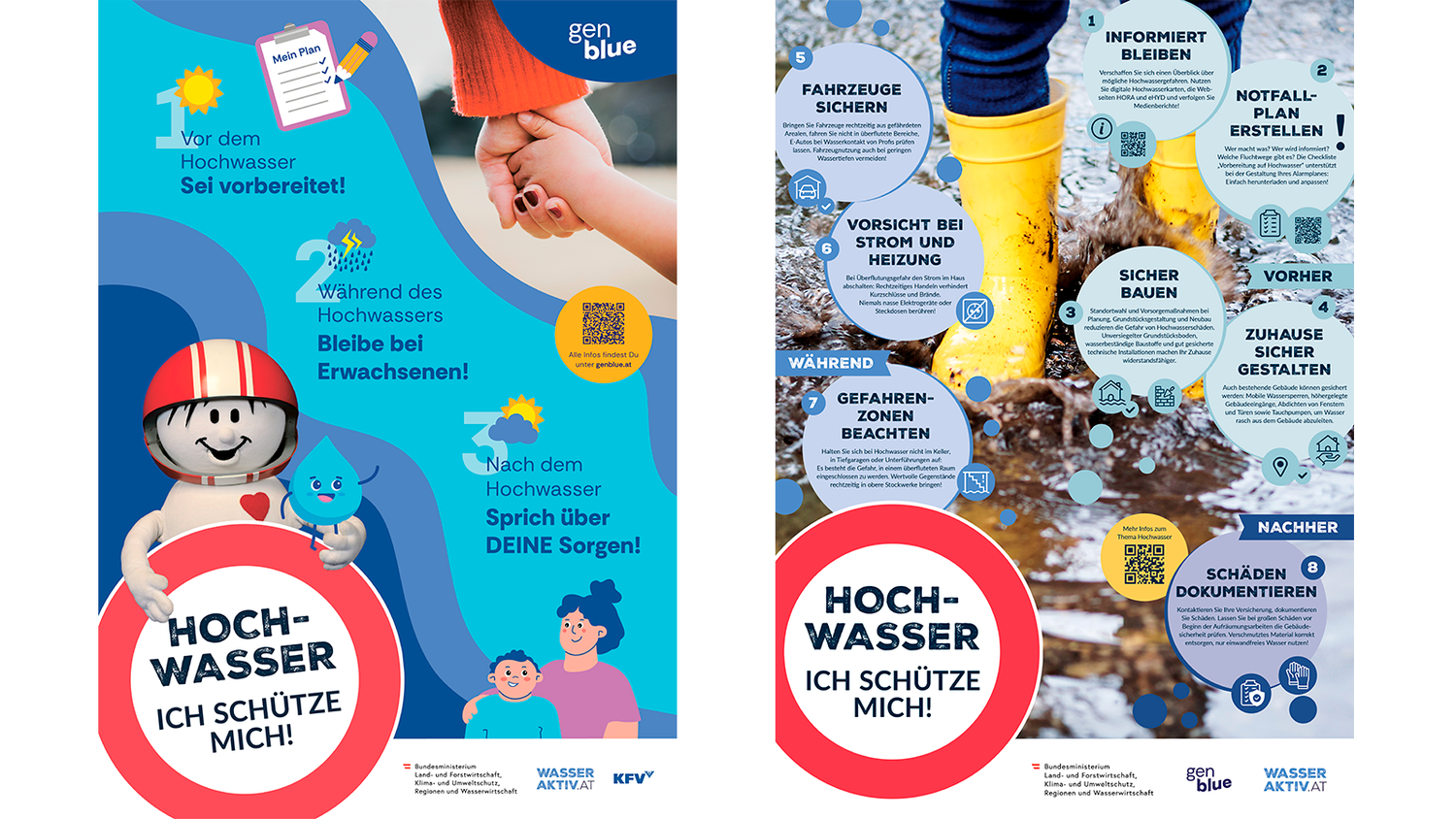 Zwei der Info-Plakate.