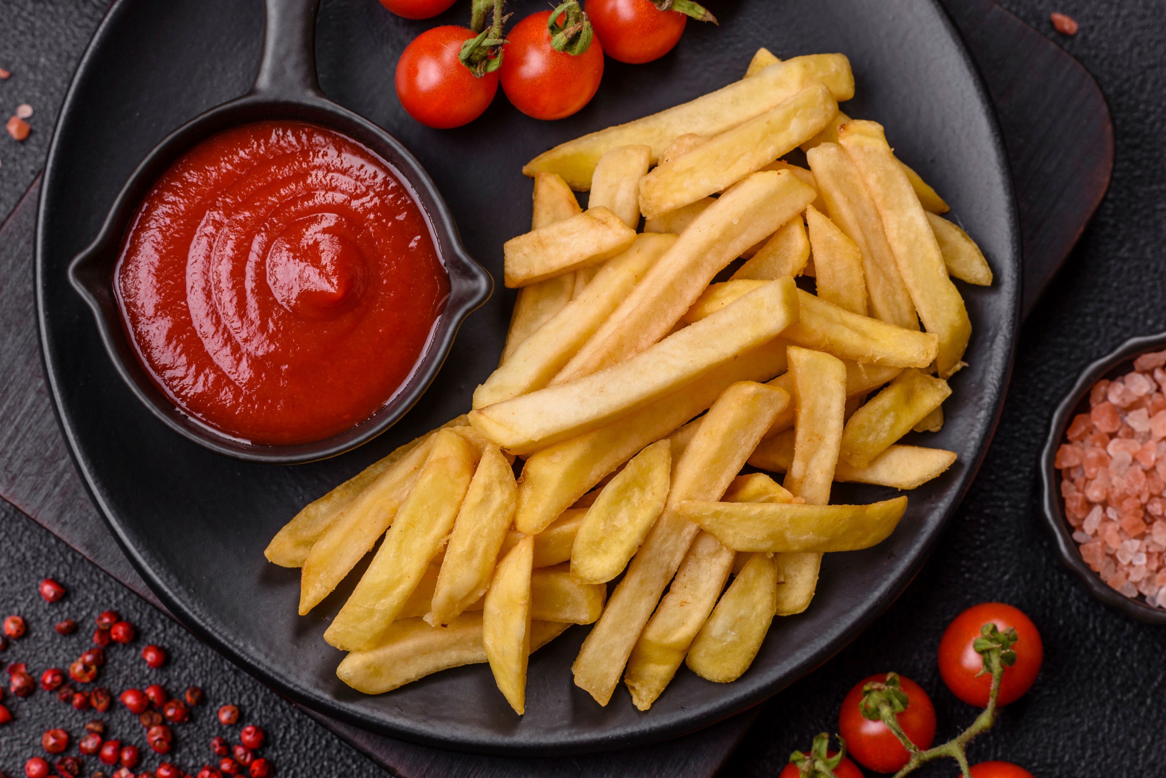 Wie Topf und Deckel: Pommes frites und Ketchup.