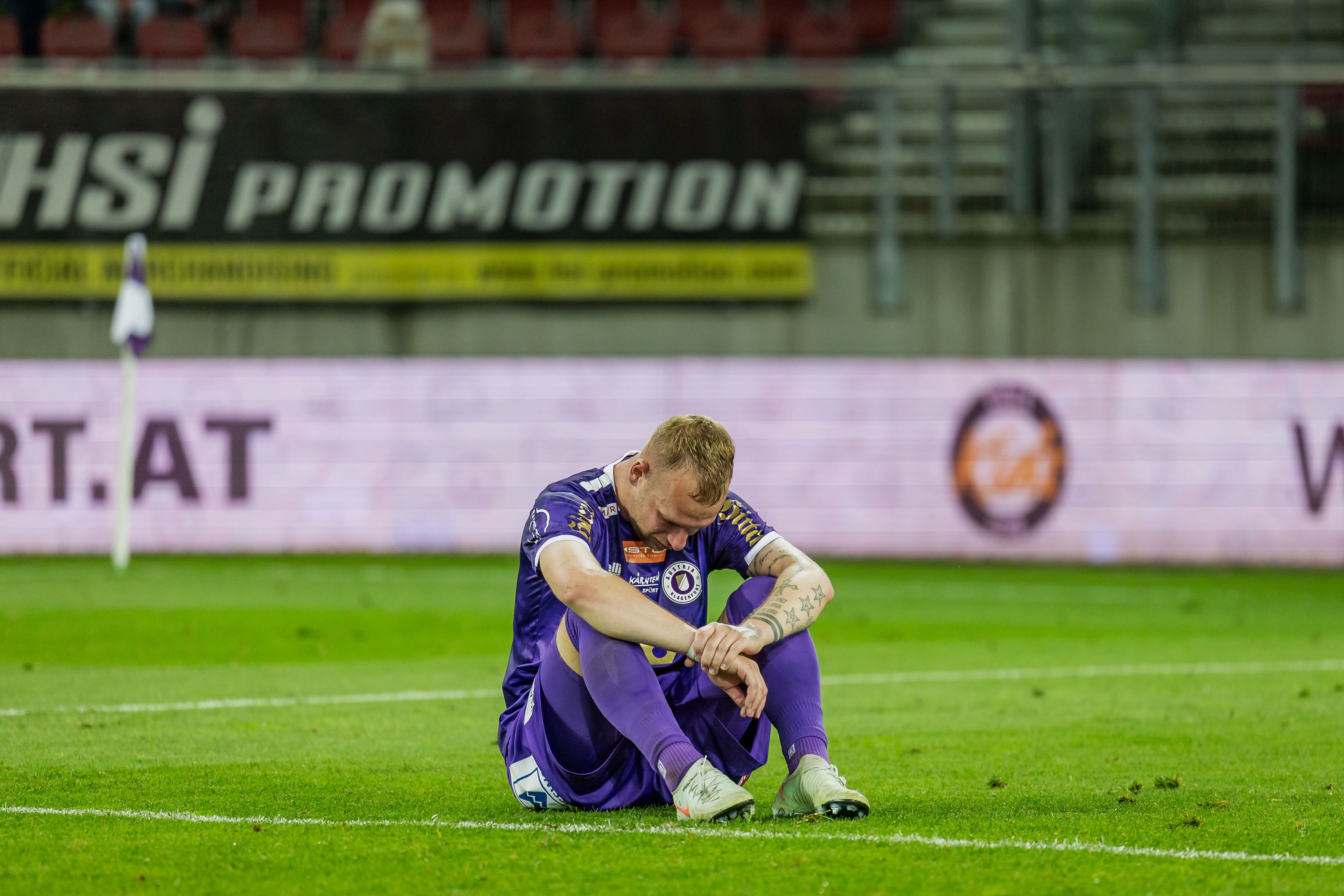 Frust pur bei Austria Klagenfurt nach dem Bundesliga-Abstieg. 