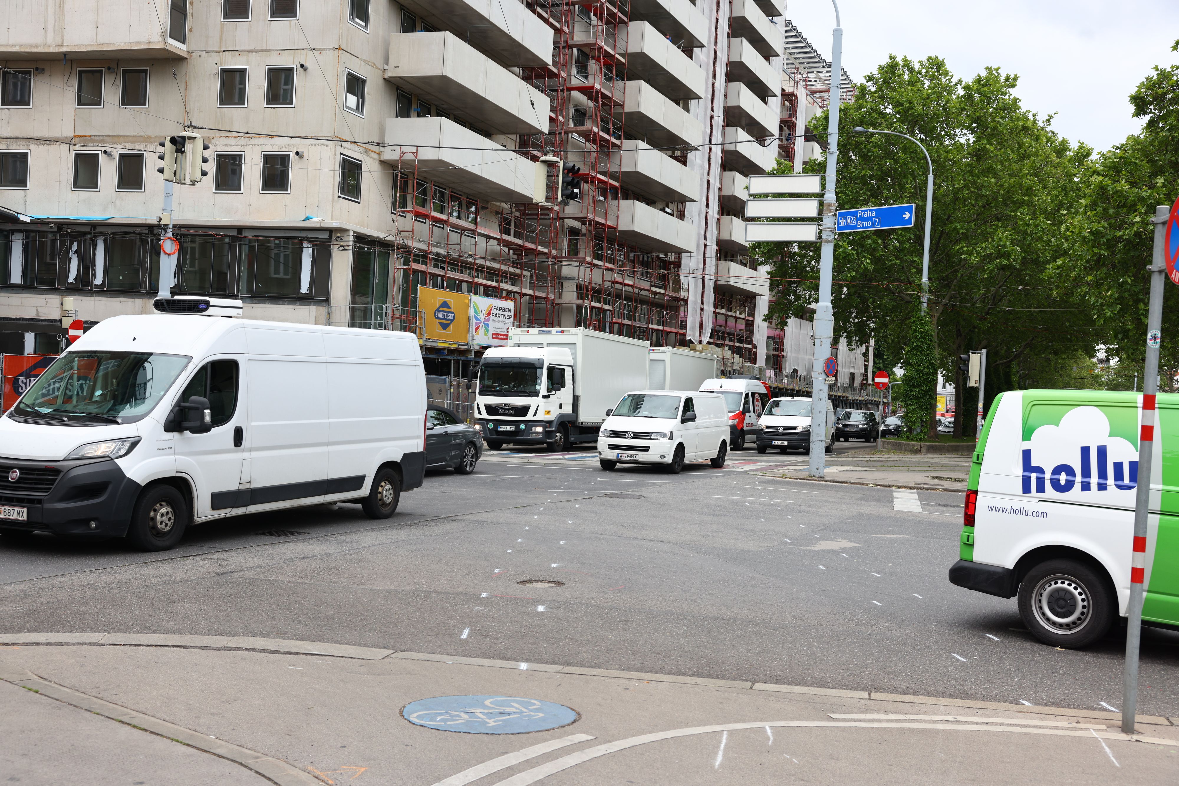 Am Neubaugürtel wird ab Mitte Juni eine Fahrspur zum Radweg.