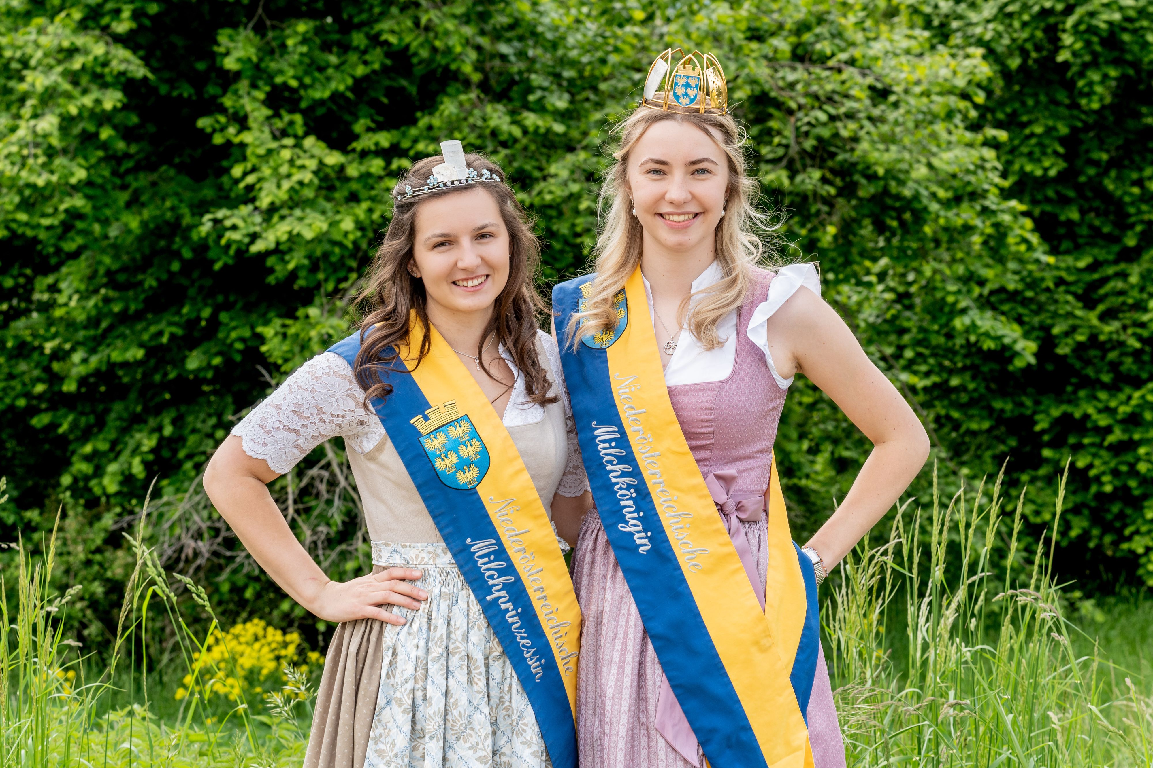 NÖ Milchprinzessin Nadja und NÖ Milchkönigin Kathrin II.