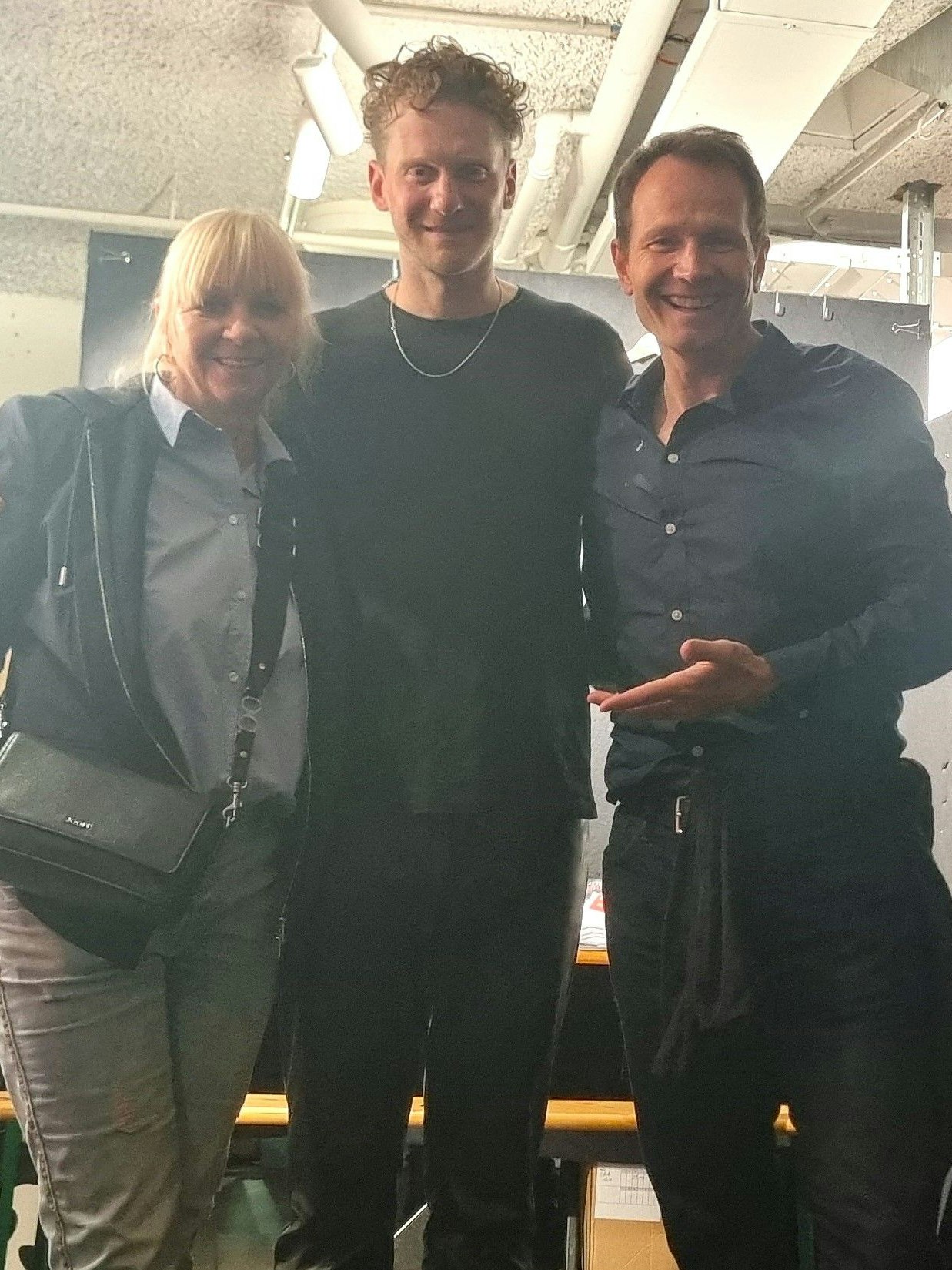 Andreas Fendrich mit Lucas und Alexander Rüdiger
