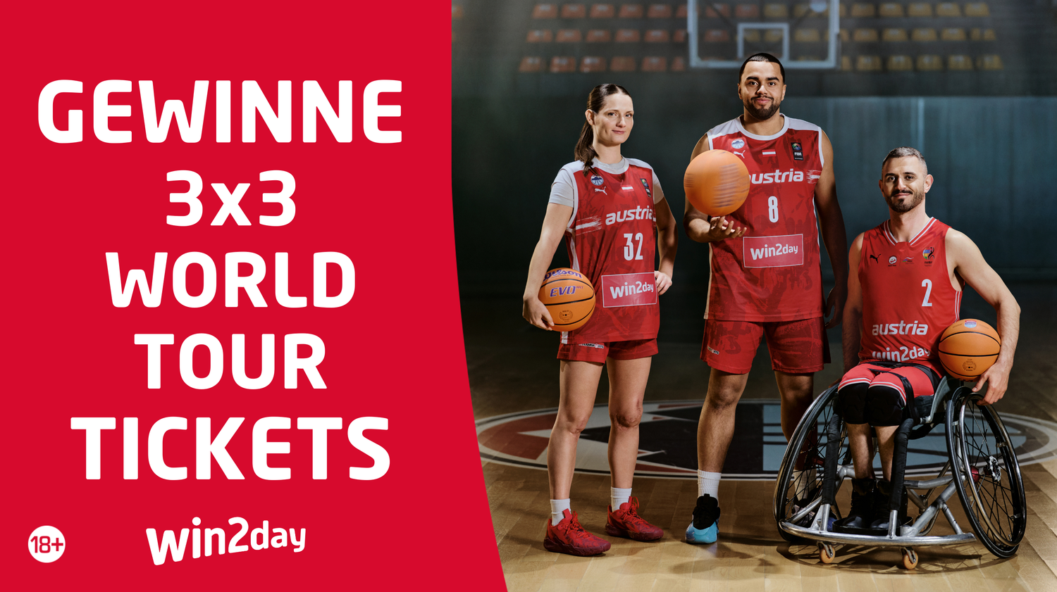 Jetzt mitspielen und Karten für das FIBA 3x3 World Tour Spektakel gewinnen!