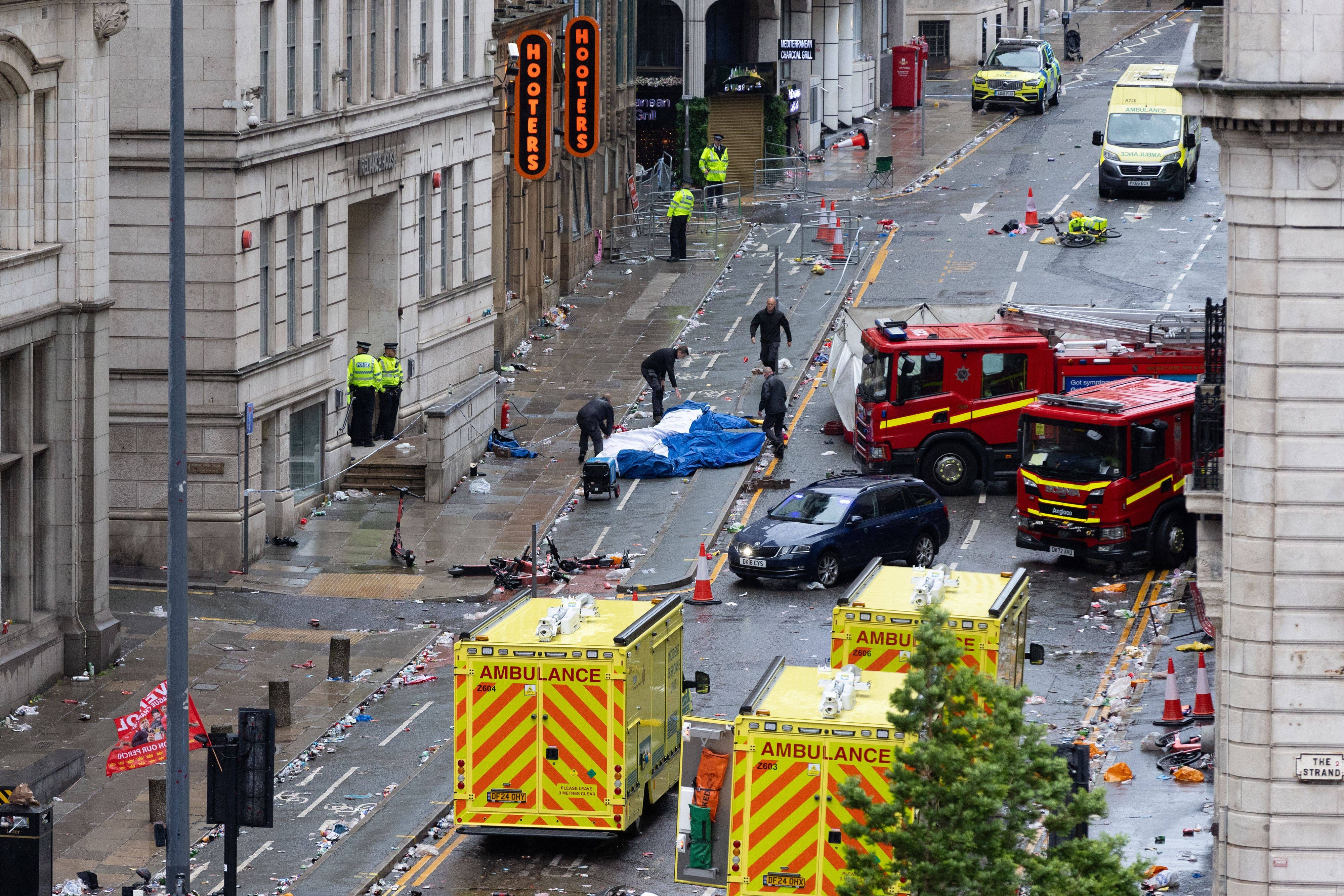 Unübersichtliche Lage in den Straßen von Liverpool