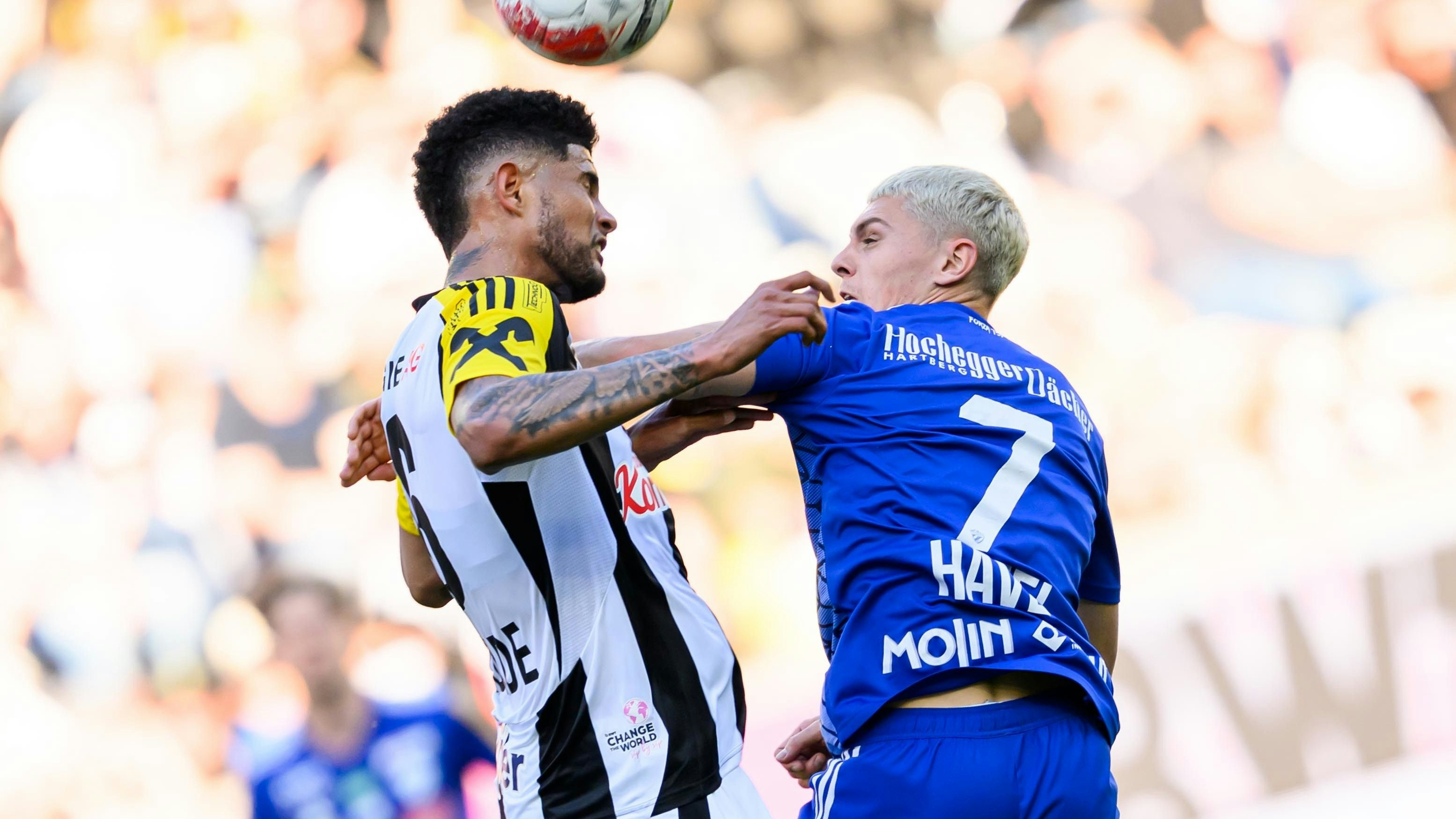 LASK-Star Andrade und Hartbergs Elias Havel – Leihspieler der Linzer.