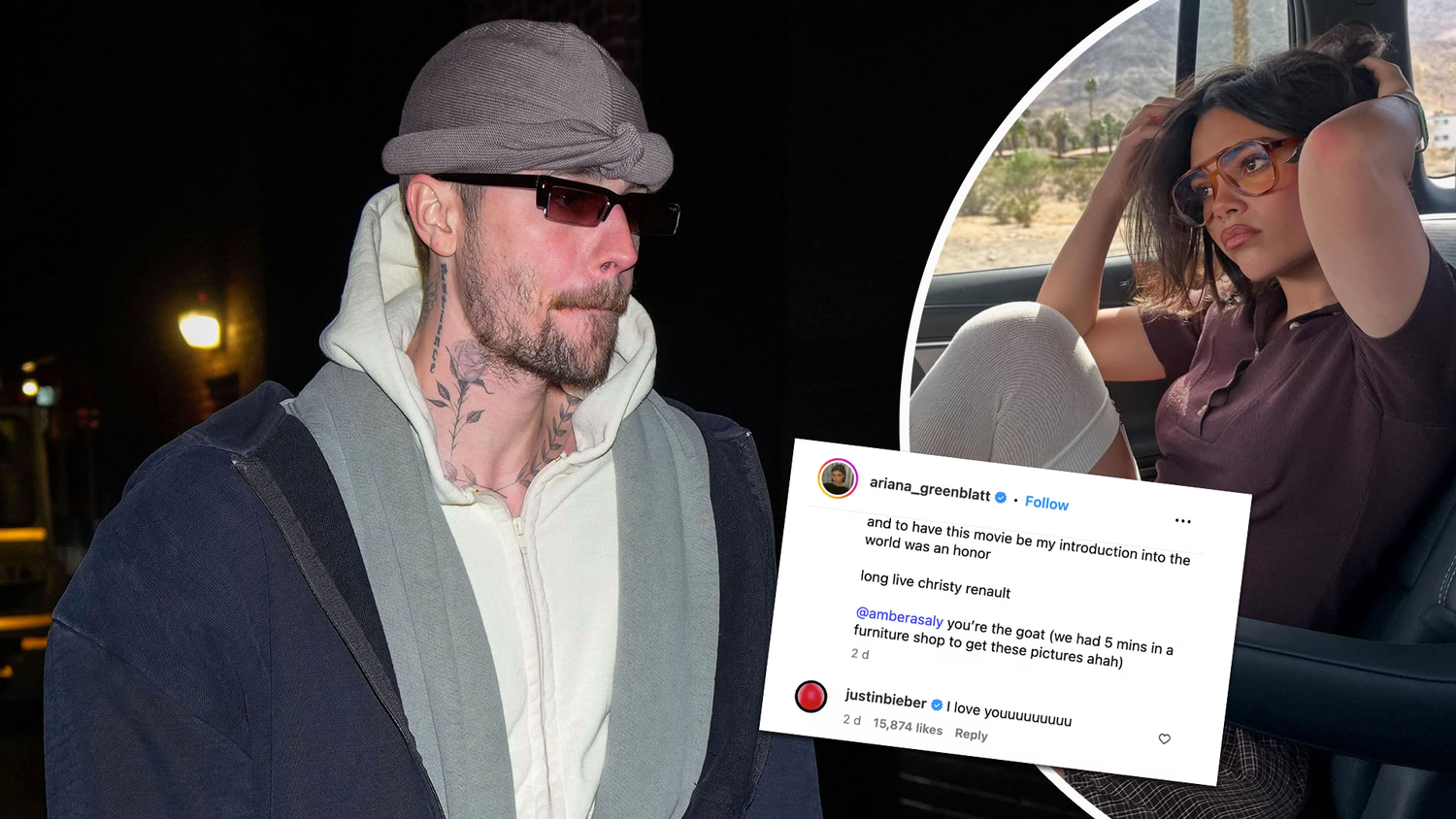 Justin Bieber kommentierte öffentlich das Instagrambild der 17-jährigen Ariana Greenblatt.