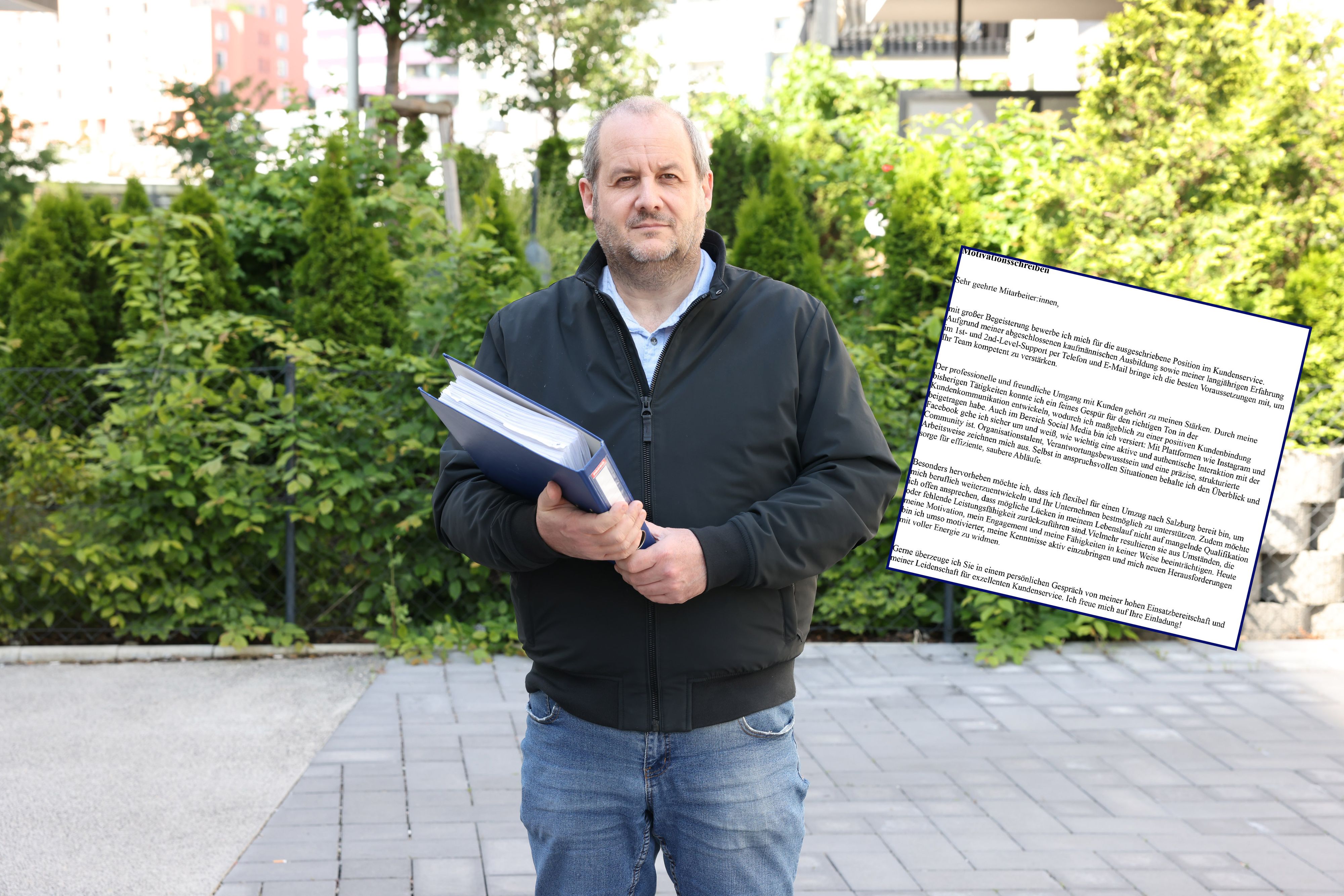 Ronald T. (50) bewirbt sich fleißig, würde für einen Job sogar in ein anderes Bundesland ziehen.