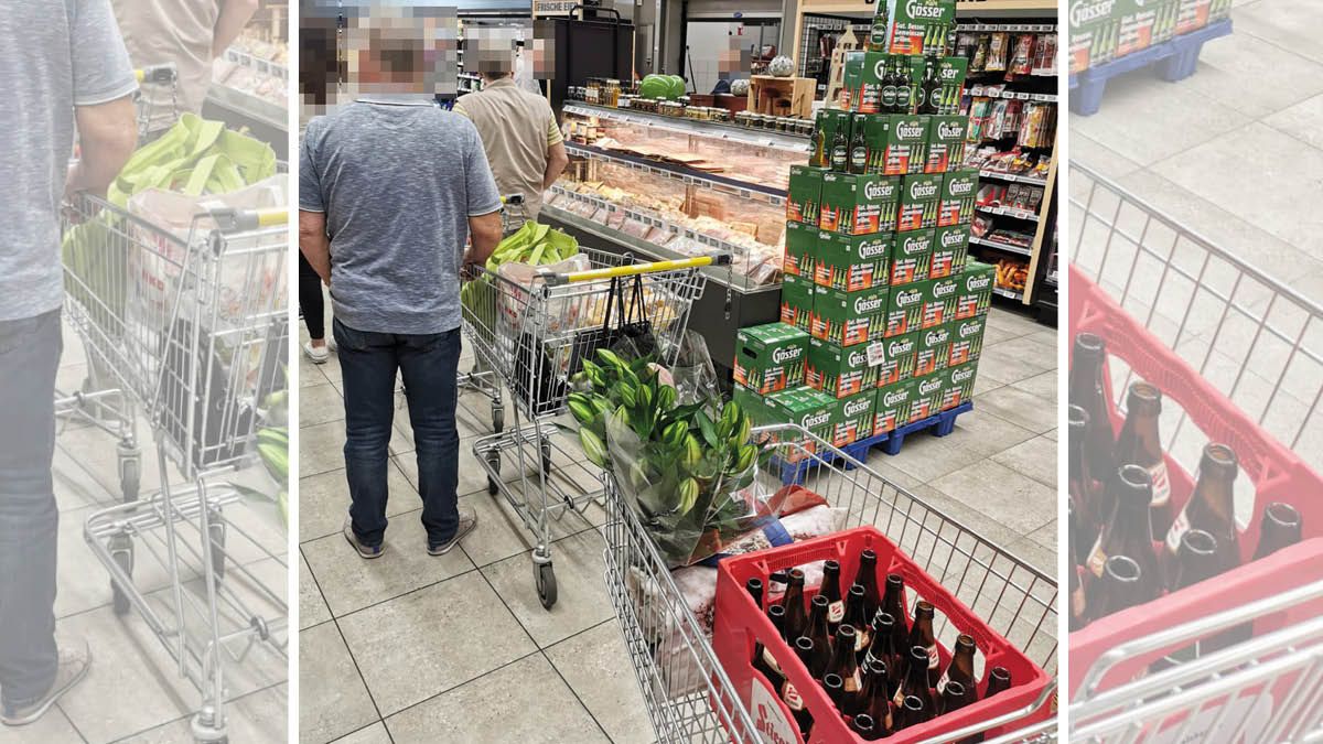 Ein Linzer musste sich beim Supermarkt lange beim Leergut anstellen. Kein Einzelfall.