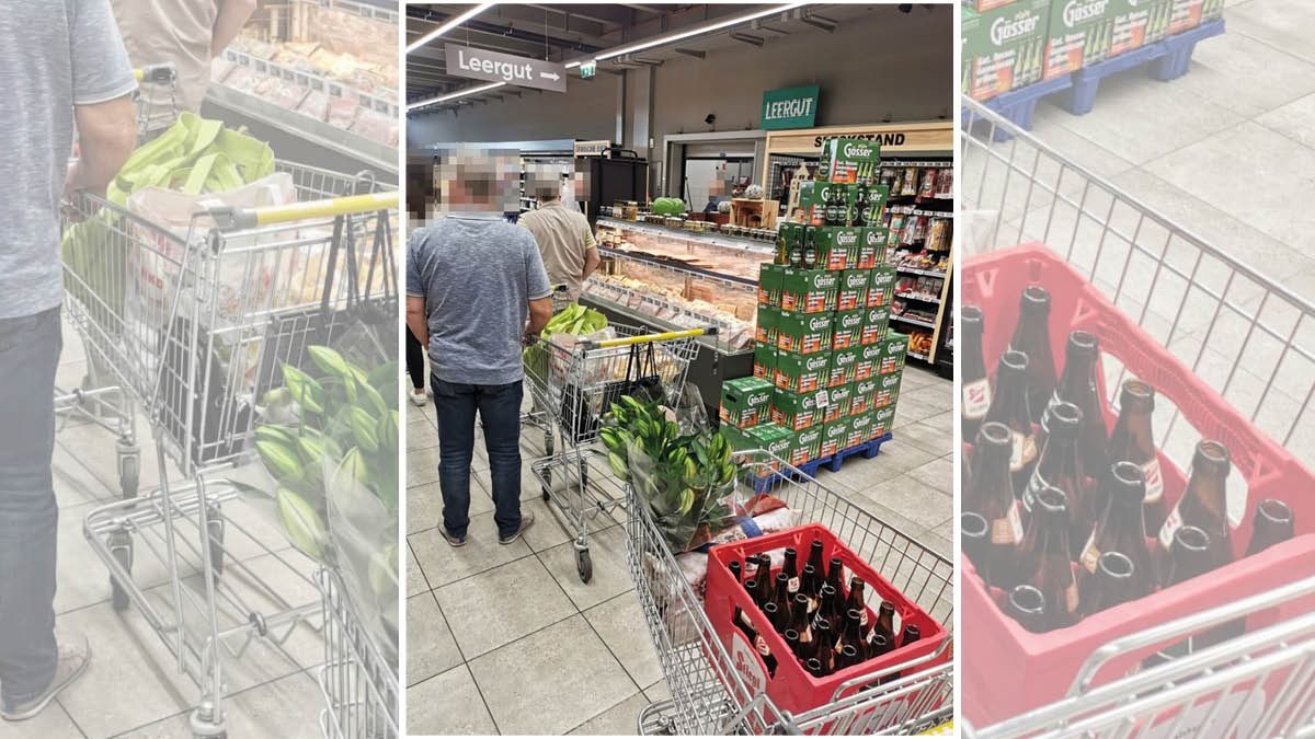 Ein Linzer musste sich beim Supermarkt lange beim Leergut anstellen. Kein Einzelfall.