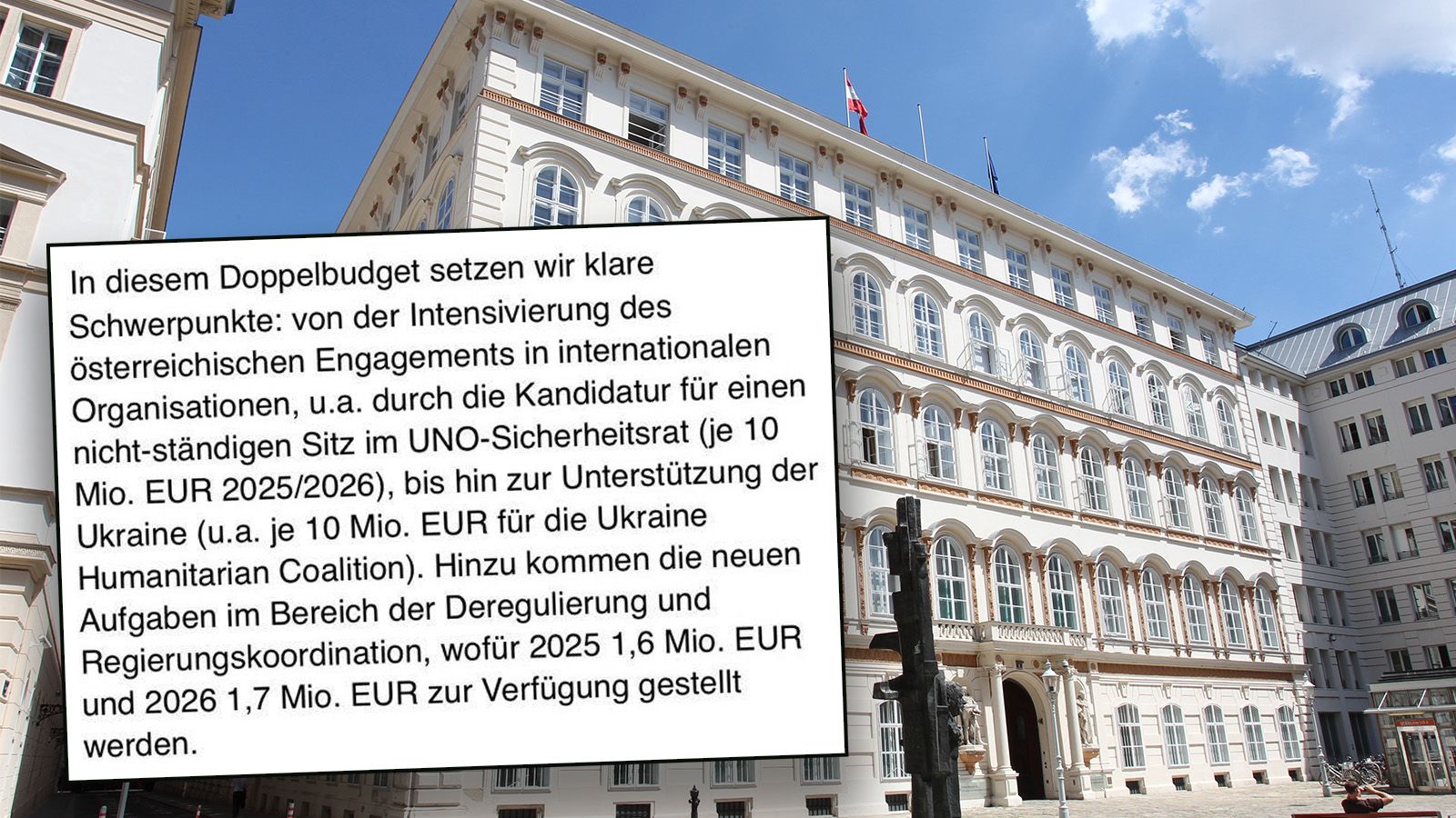 In diesem Mail informierte Meinl-Reisinger ihre Mitarbeiter über die Ausgaben des Ressorts.