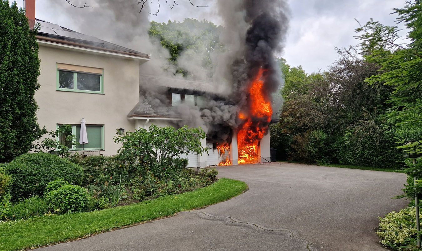 Garagenbrand in Landegg (Gemeinde Pottendorf Bezirk Baden, NÖ)