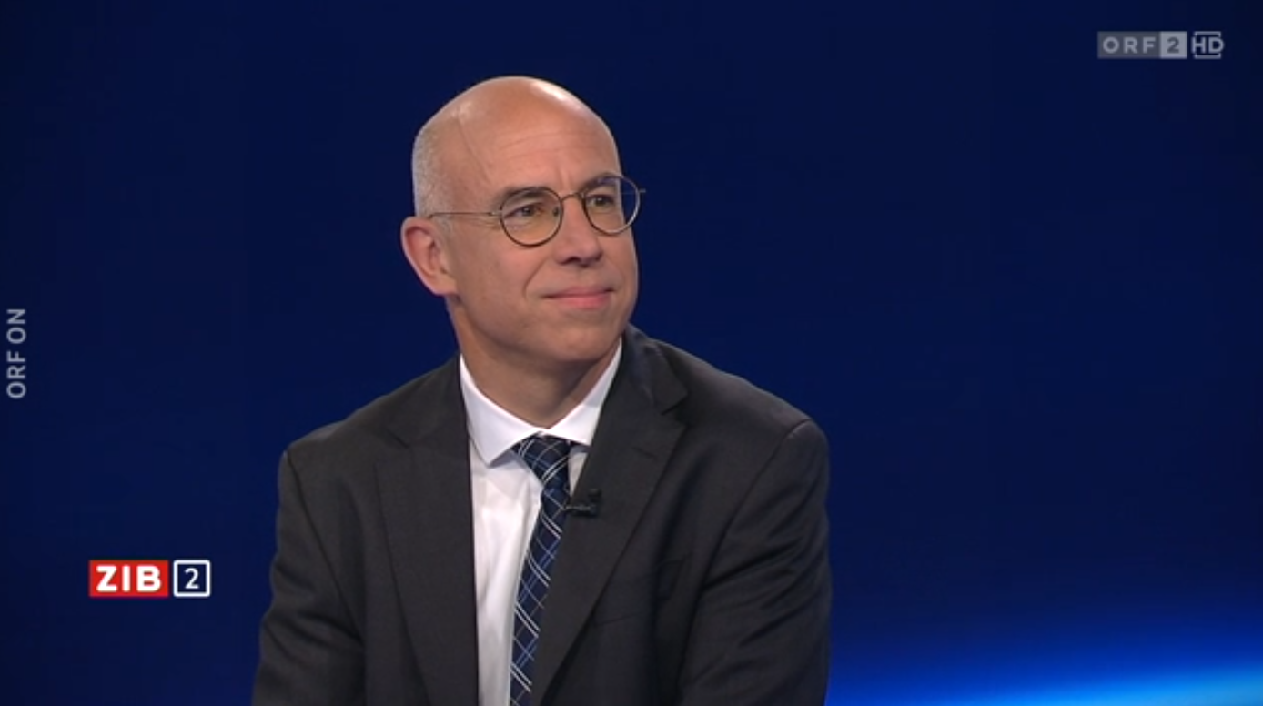WIFO-Chef Gabriel Felbermayr stellte sich am Sonntagabend in der ZIB2 den Fragen von Stefan Lenglinger. 