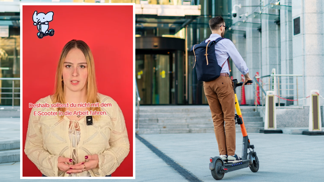 Könnte teuer werden: Die AK warnt davor, mit dem E-Scooter in die Arbeit zu fahren. (Symbolbild)