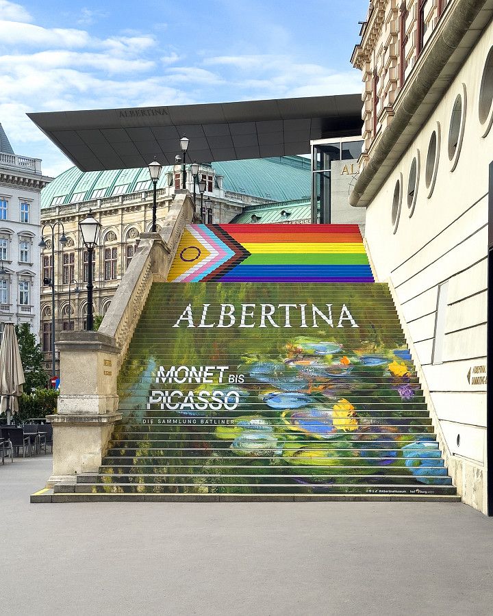 Die Stufen der Albertina.