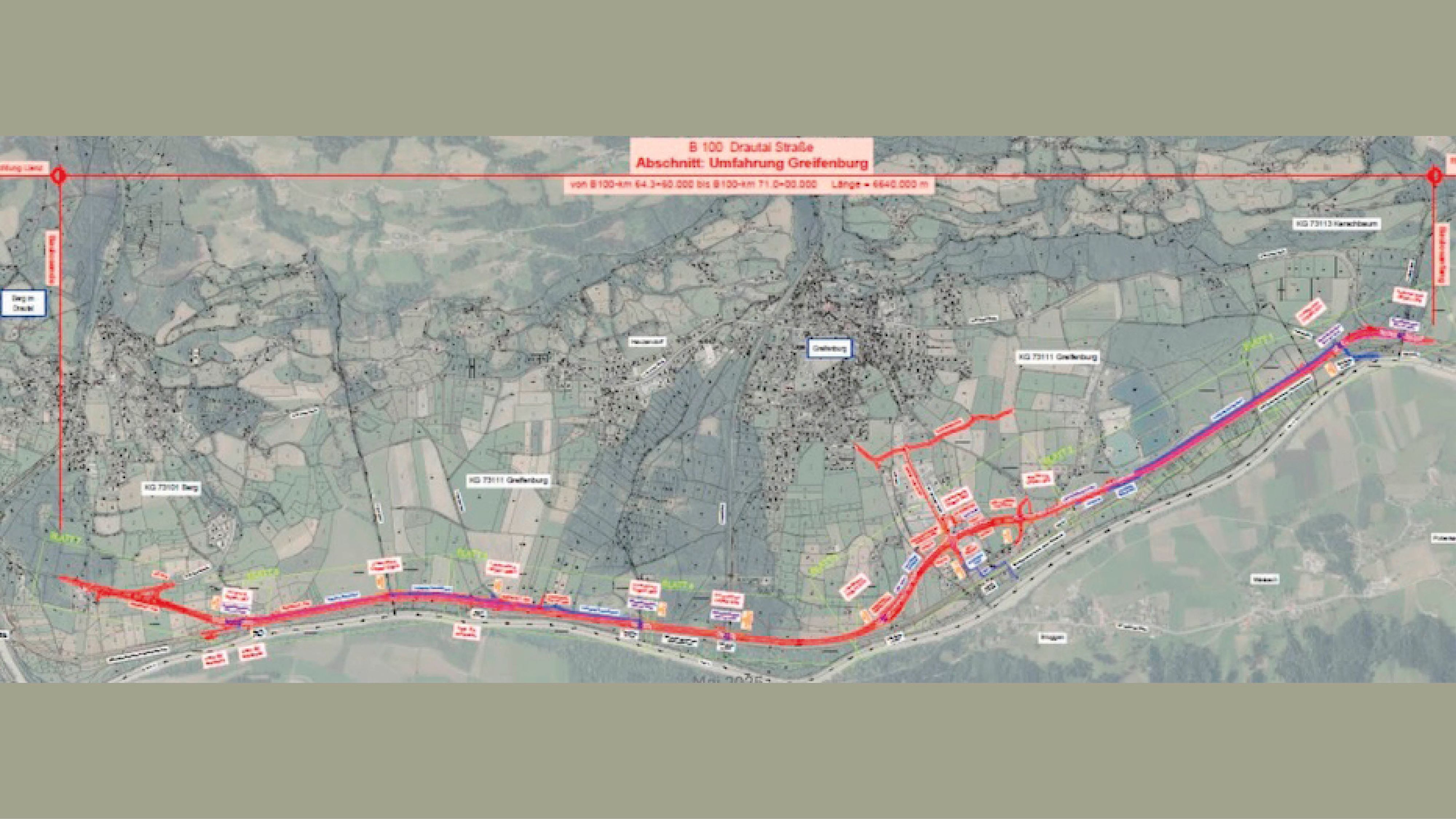Die geplante 6,6 Kilometer lange Straße verläuft parallel zur Bahntrasse.