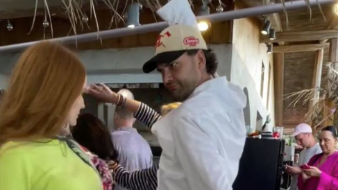 Meier und Ochsenknecht bei ihrem Tango.