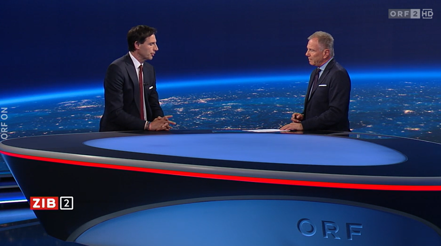 EU-Klimakommissar Wopke Hoekstra war am Montag (02. Juni 2025) Studiogast in der ZIB2. 