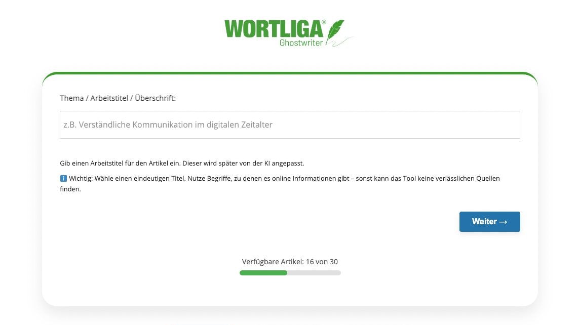 Komplette Artikel in Auftrag geben mit nur wenigen Zeilen – und ganz ohne Prompts.