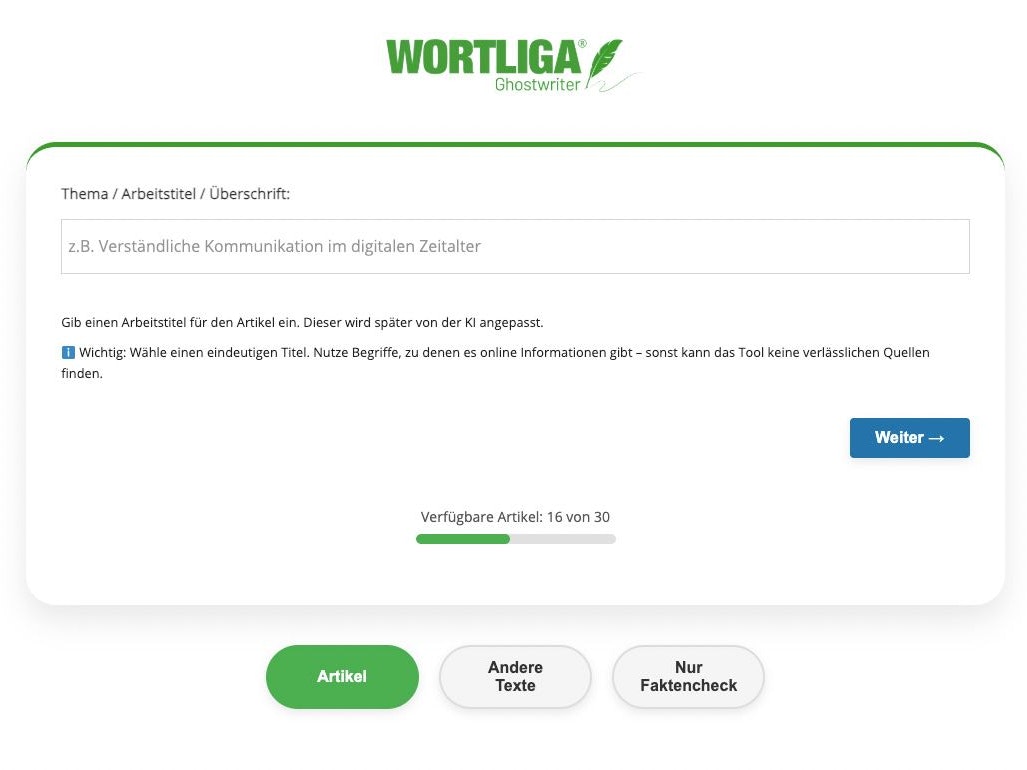 Komplette Artikel in Auftrag geben mit nur wenigen Zeilen – und ganz ohne Prompts.