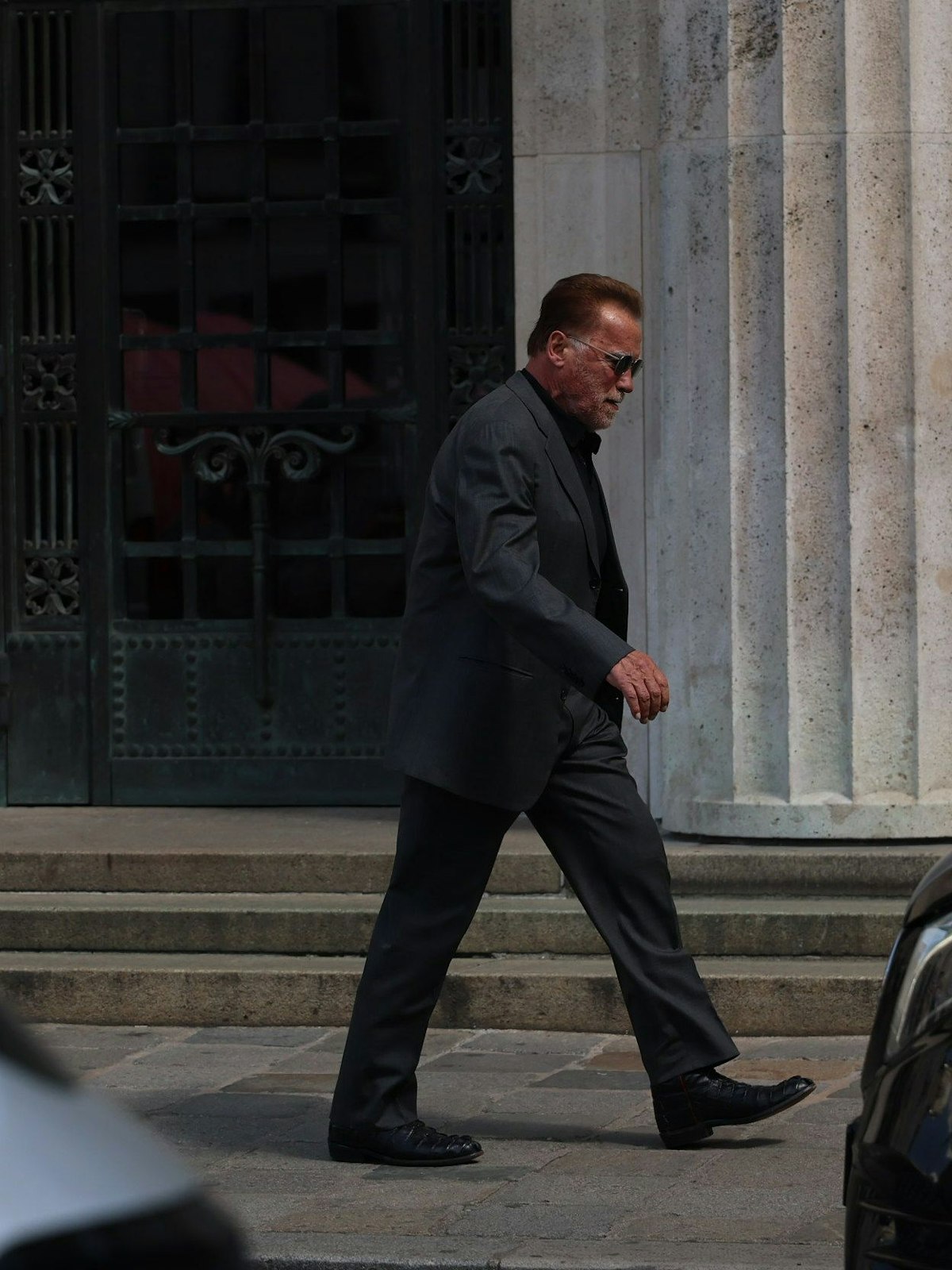 Arnold Schwarzenegger wurde in Wien vor dem Park Hyatt Hotel in Wien gesichtet. 