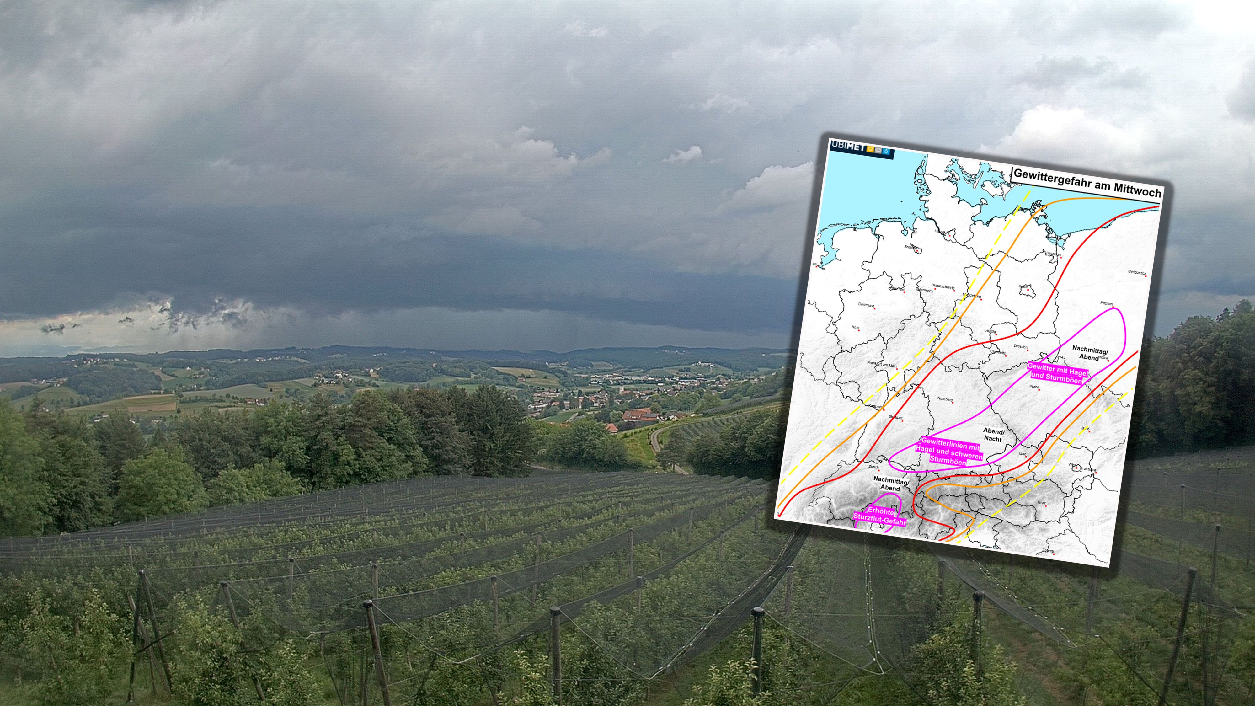 In Österreich drohen am Dienstag weitere schwere Gewitter. 