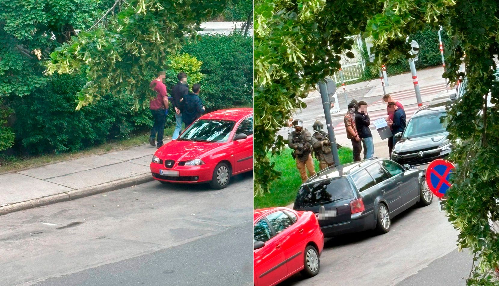 Ein Jugendlicher wurde in Handschellen abgeführt.