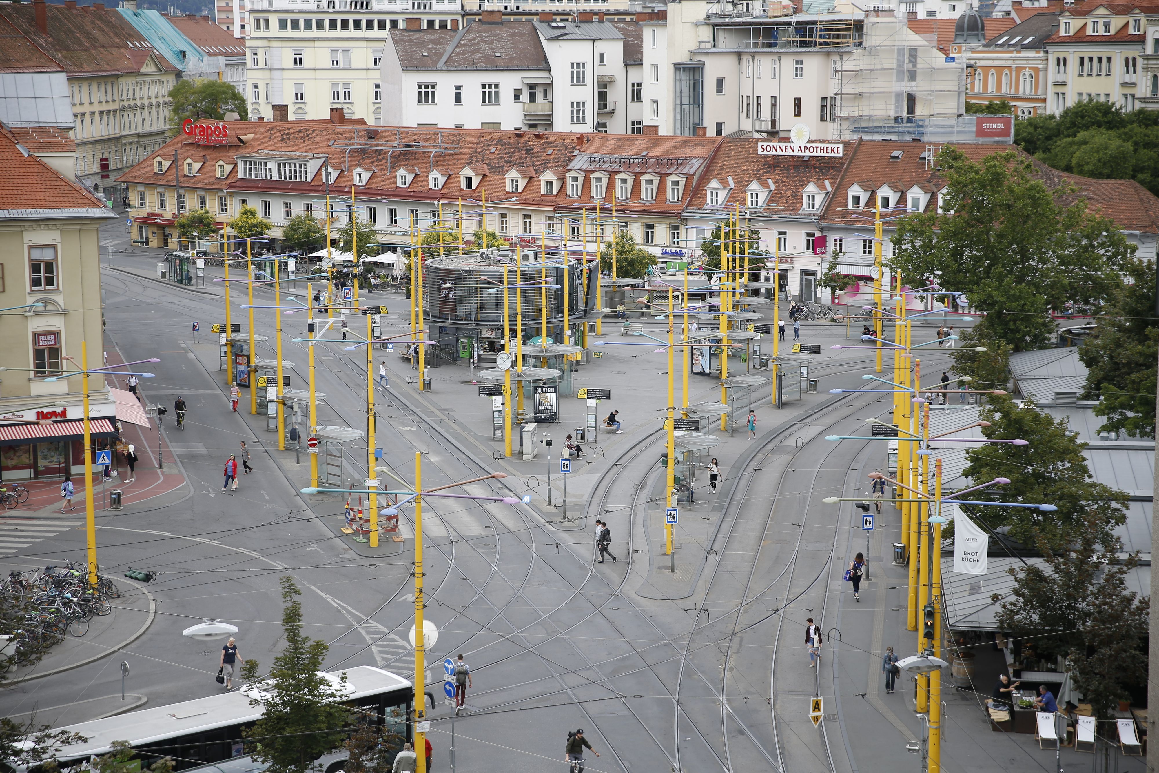 Der junge Mann drohte mit einem Anschlag am Jakominiplatz.