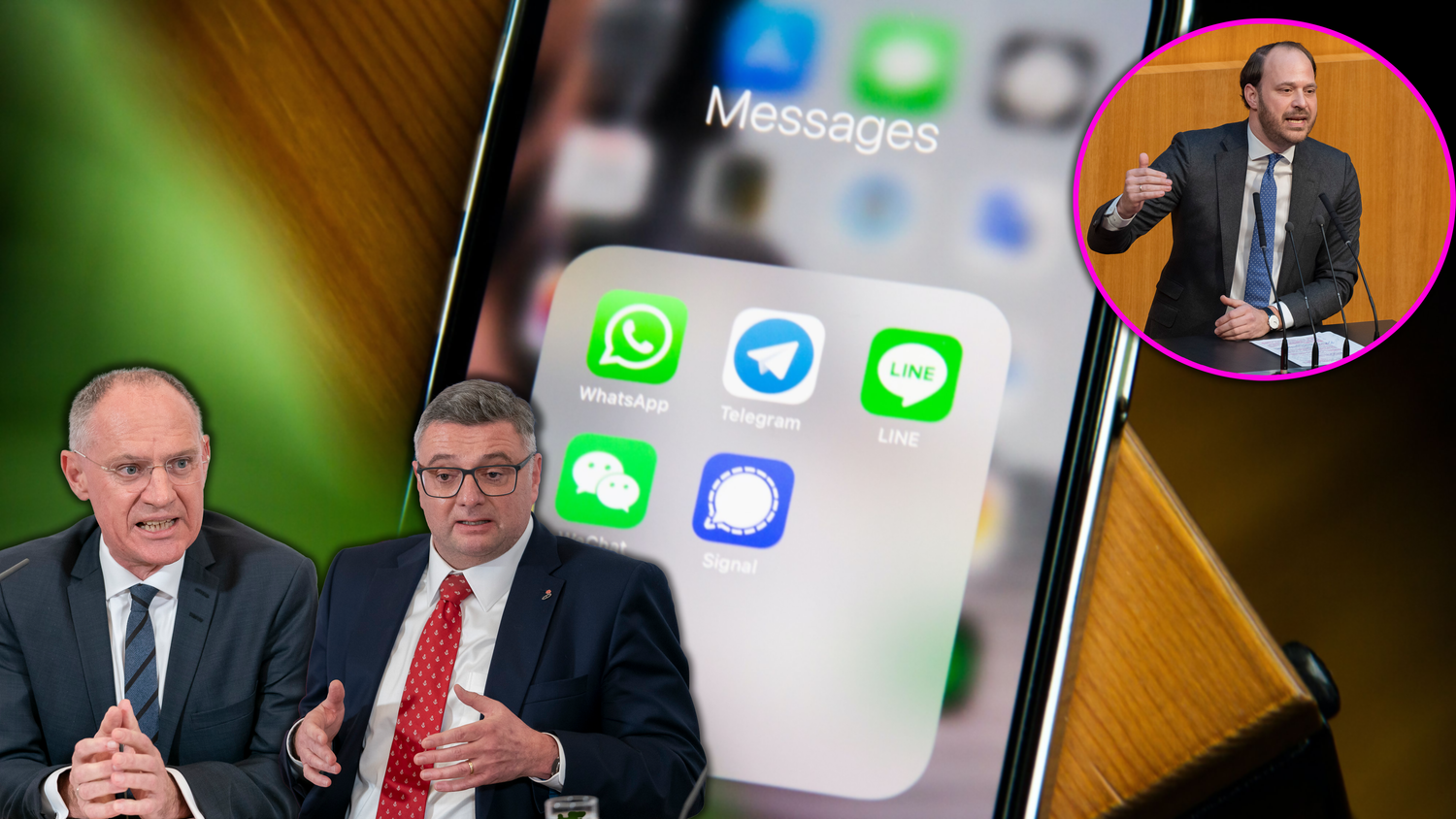 Erster Regierungsstreit um die Messenger-Überwachung: ÖVP und SPÖ sind dafür, die NEOS (noch) nicht.