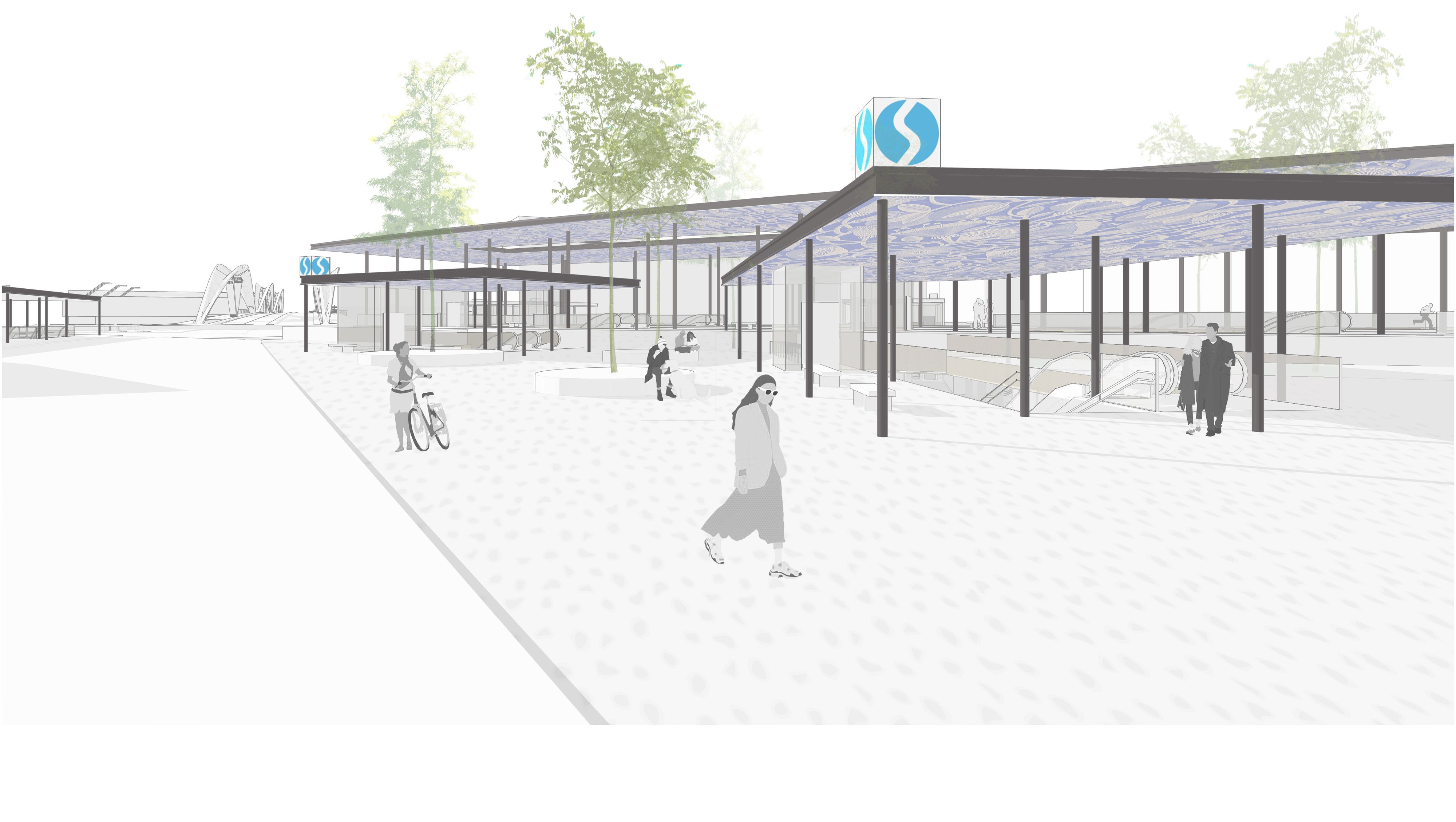 So soll der Nahverkehrsknoten Urfahr-Ost bald ausschauen.