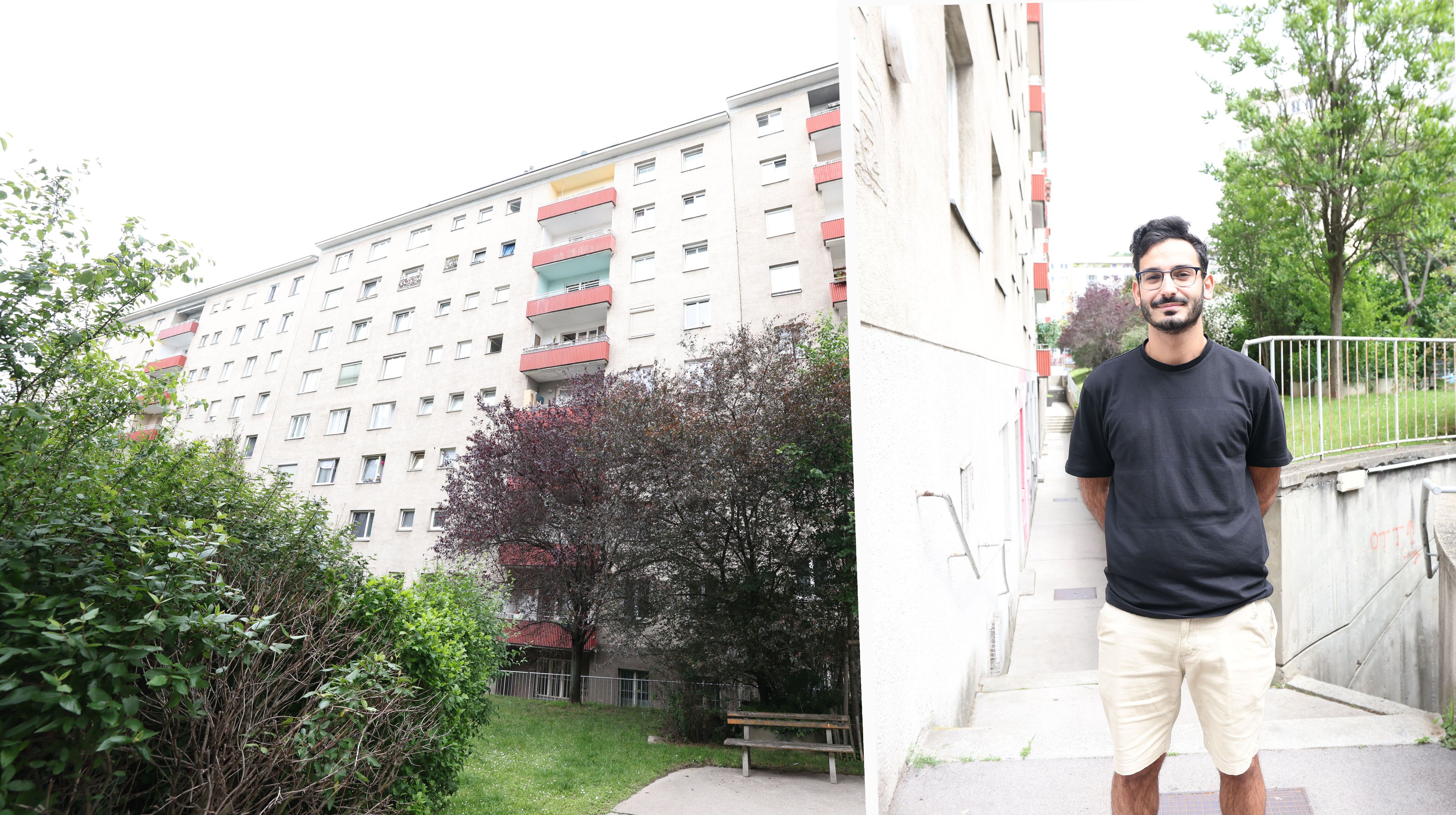 Enes (24) leistete Erste Hilfe nach dem Sturz – das Drama ereignete sich in diesem Gemeindebau.