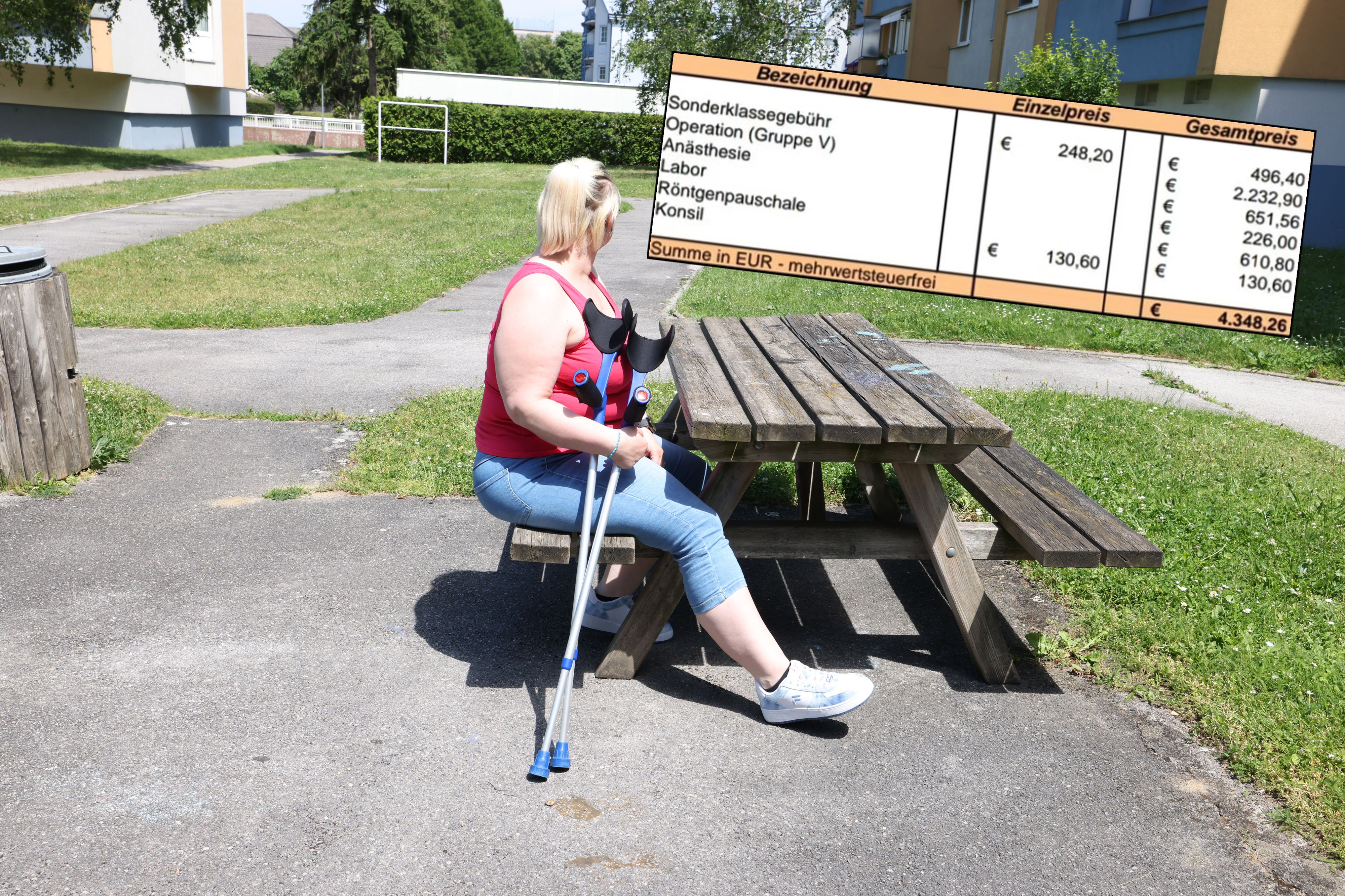 Sandra L. aus Schwechat hat große Schmerzen beim Gehen – auf einen OP-Termin müsste sie lange warten.