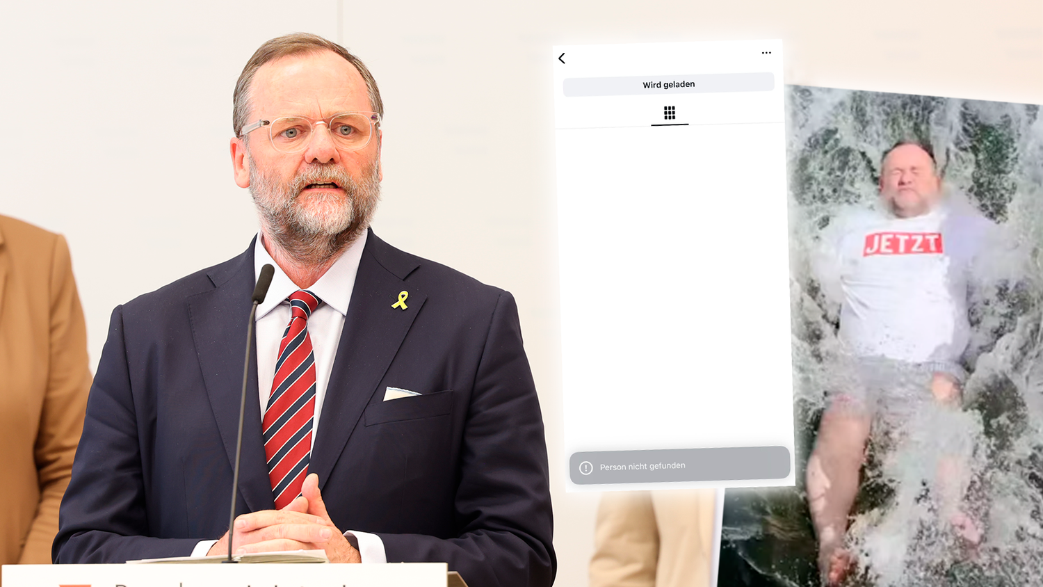 Ging mit seinen Auftritten nicht nur wörtlich baden – Staatssekretär Sepp Schellhorn. 