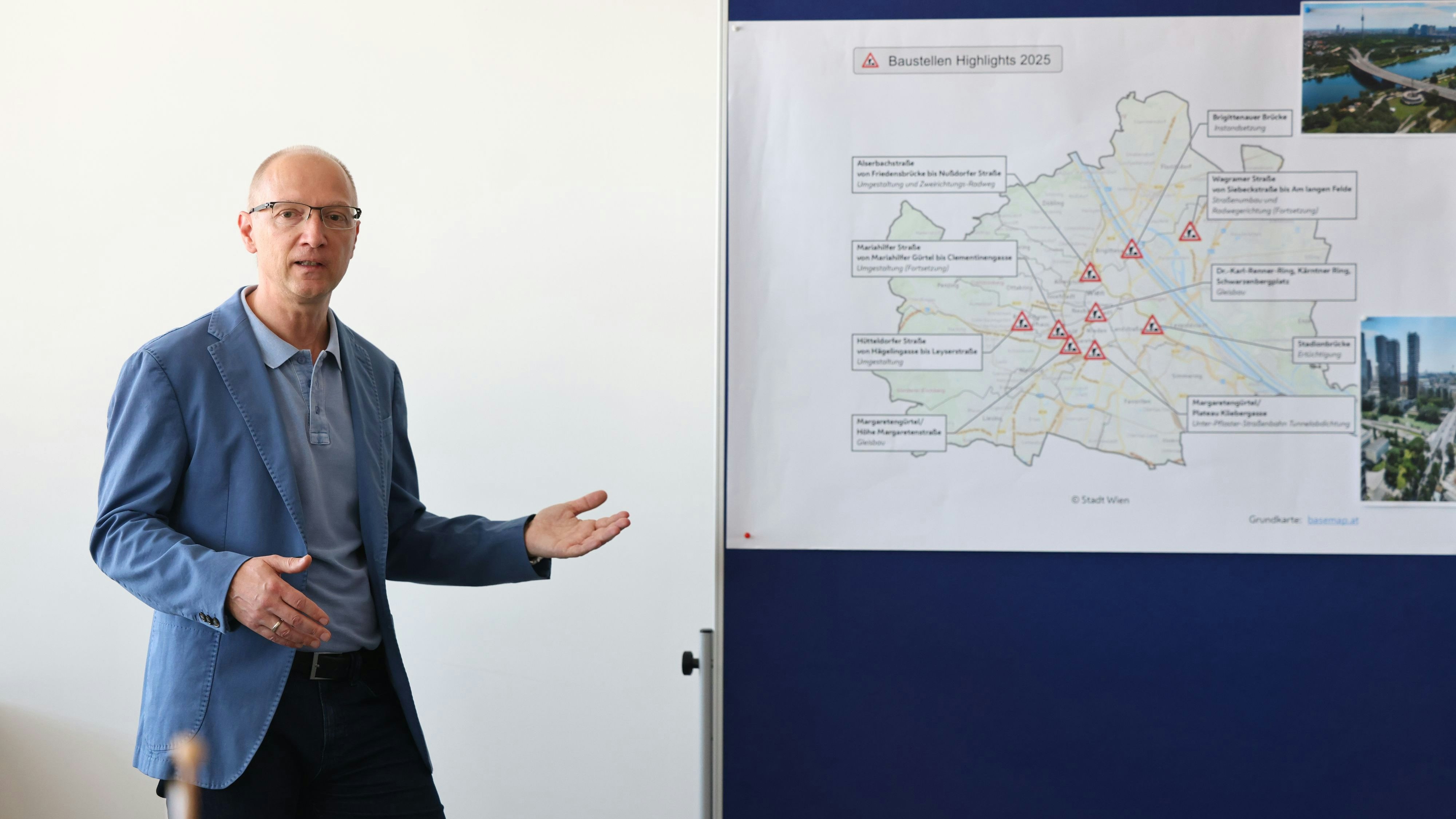 Baustellenkoordinator Christian Zant präsentierte nun die größeren Baustellen für den Sommer 2025