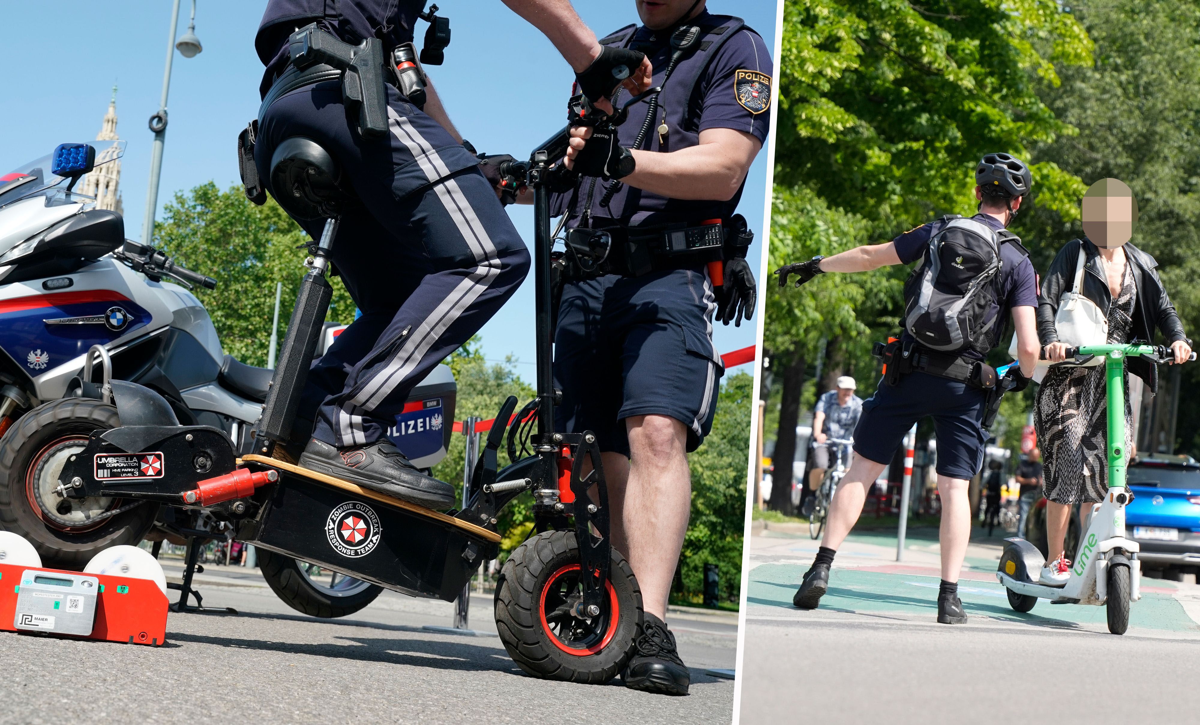 Von Tempo-Sündern bis Alkoholfahrern: Wiens Polizei geht gegen riskante Scooter-Fahrten mit Kontrollen und Aufklärung vor.